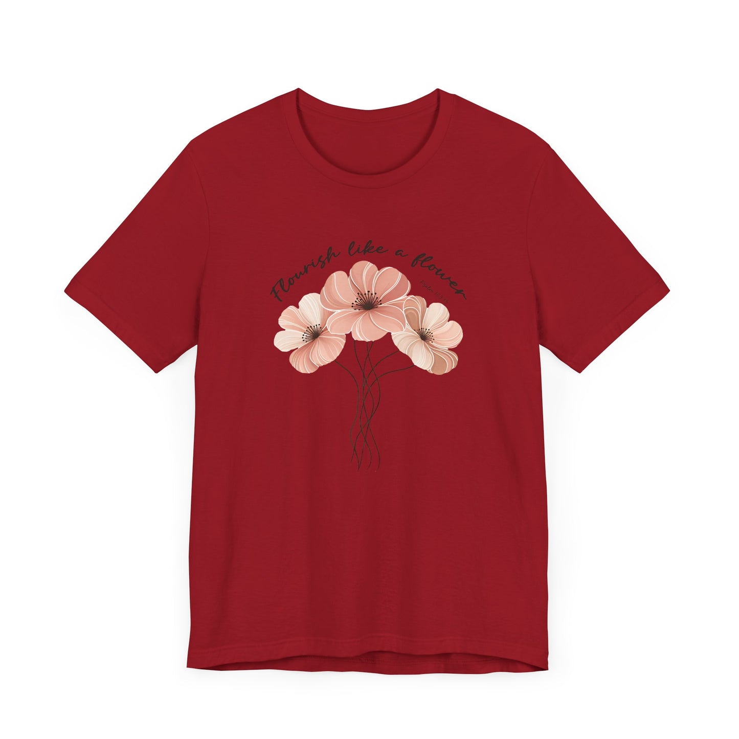 Flourish Like a Flower Unisex Tee - Soft Floral Design