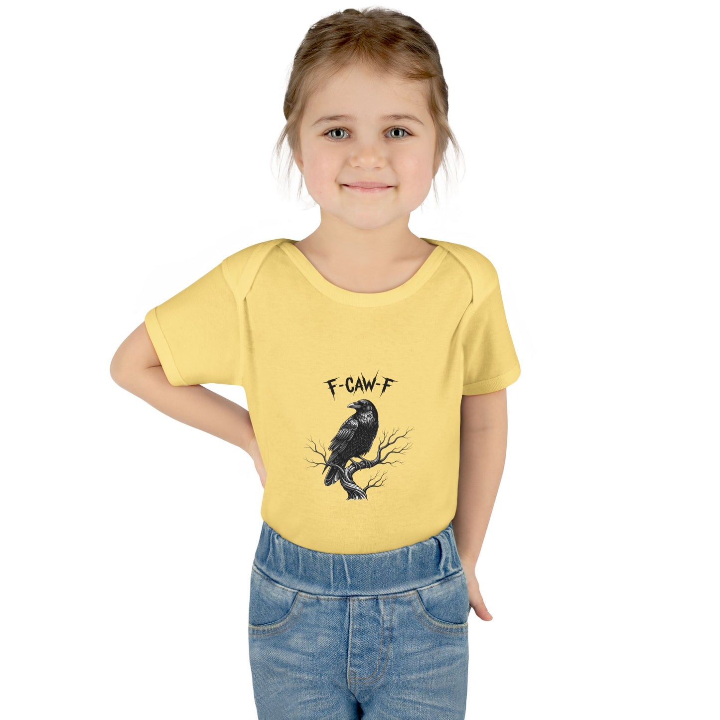 Raven Graphic Baby Bodysuit - Cute Baby Outfit, Funny Baby Gift, Birthday, Halloween, Baby Shower