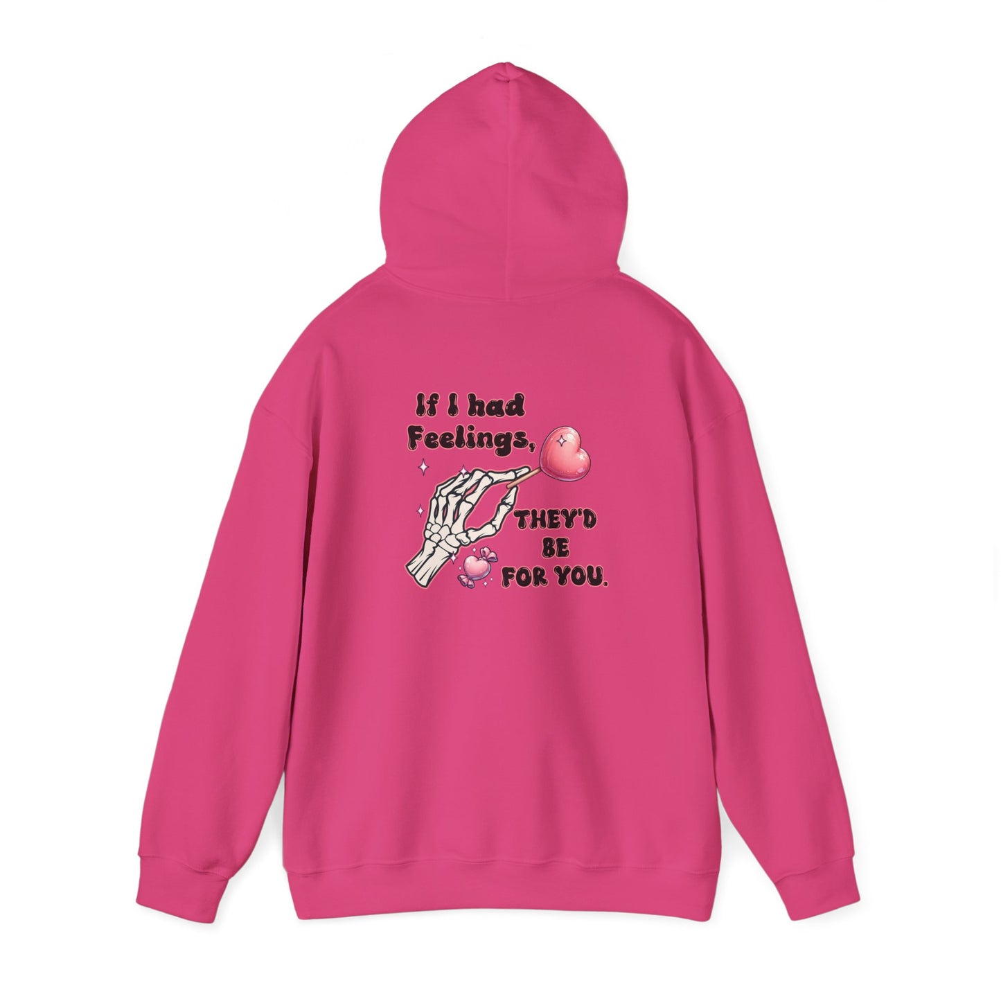 Skeleton Heart Hoodie - if i had feelings they'd be for you