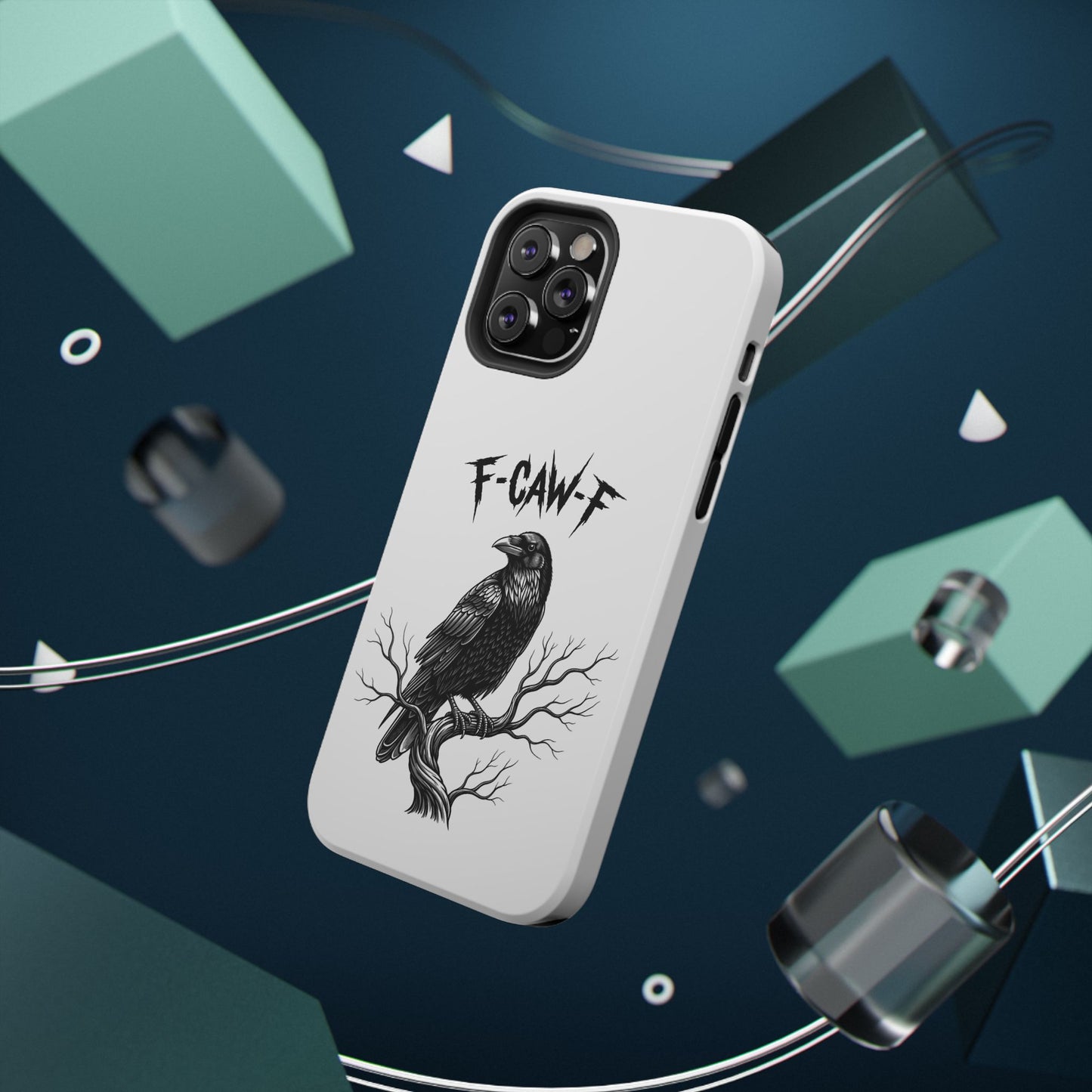 F-Caw-F Raven Phone Case, Autum Vibe Accessory, Perfect for Bird Lovers, Unique Gift for Him/Her, Impact-Resistant Phone Cover