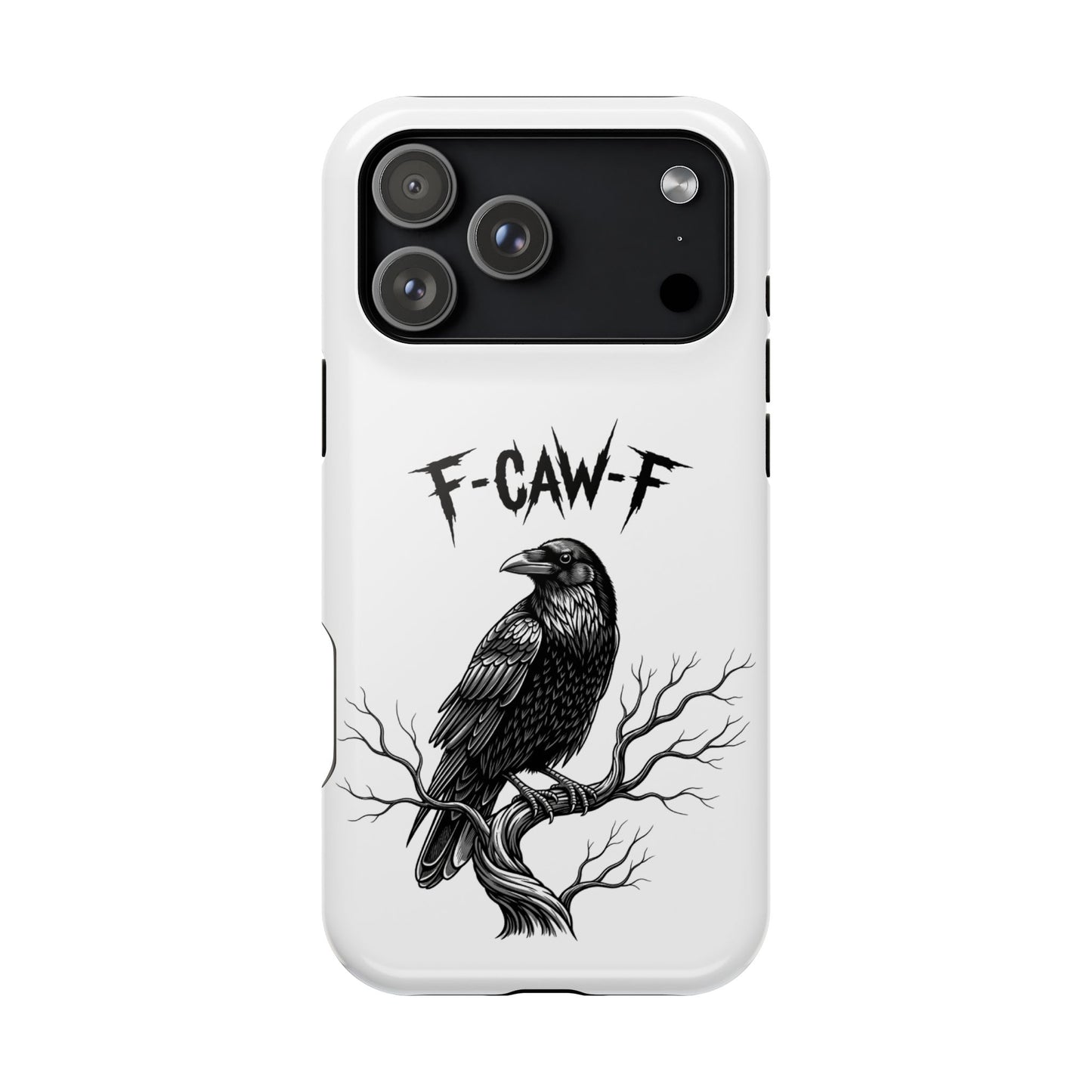 F-Caw-F Raven Phone Case, Autum Vibe Accessory, Perfect for Bird Lovers, Unique Gift for Him/Her, Impact-Resistant Phone Cover