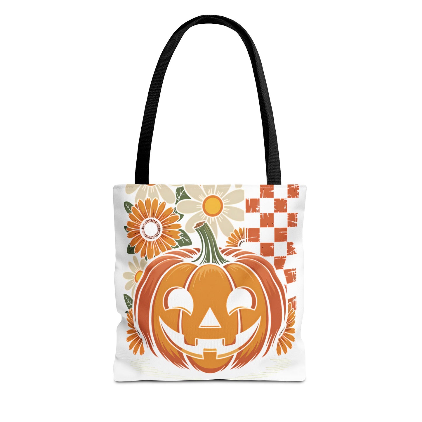Autumn Pumpkin Tote Bag, Halloween Gift, Eco-Friendly Shopping, Seasonal Bag, Fall Decor, Floral Pumpkin Handbag