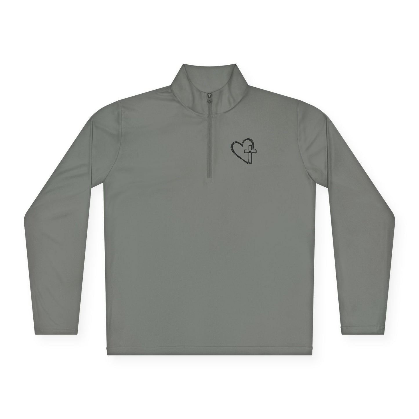 Faith-Inspired Unisex Quarter-Zip Pullover - Cozy Gift for Believers, Spring Wardrobe Essential, Nature Lovers Attire, Ideal for Church