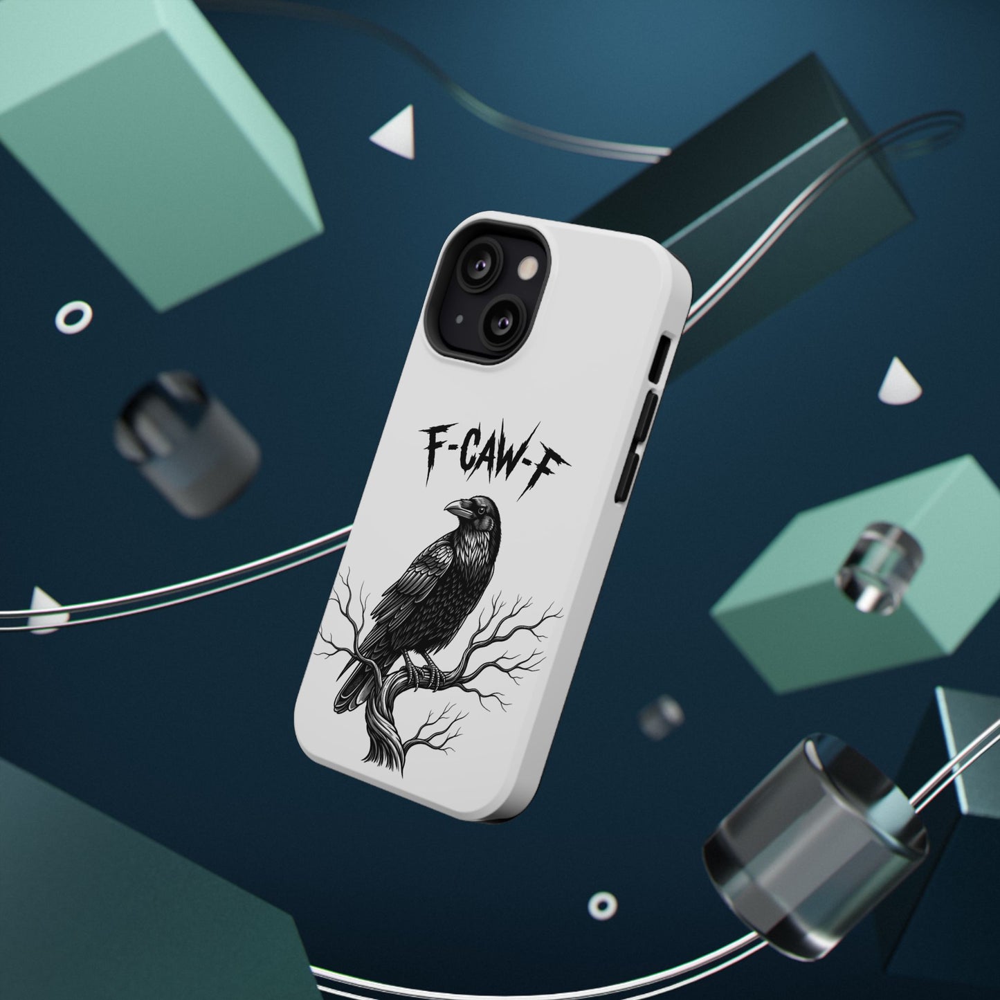 F-Caw-F Raven Phone Case, Autum Vibe Accessory, Perfect for Bird Lovers, Unique Gift for Him/Her, Impact-Resistant Phone Cover