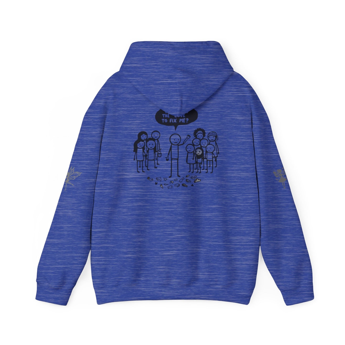 Hoodie - Broken Stick Figure Asking Who Can Fix Them