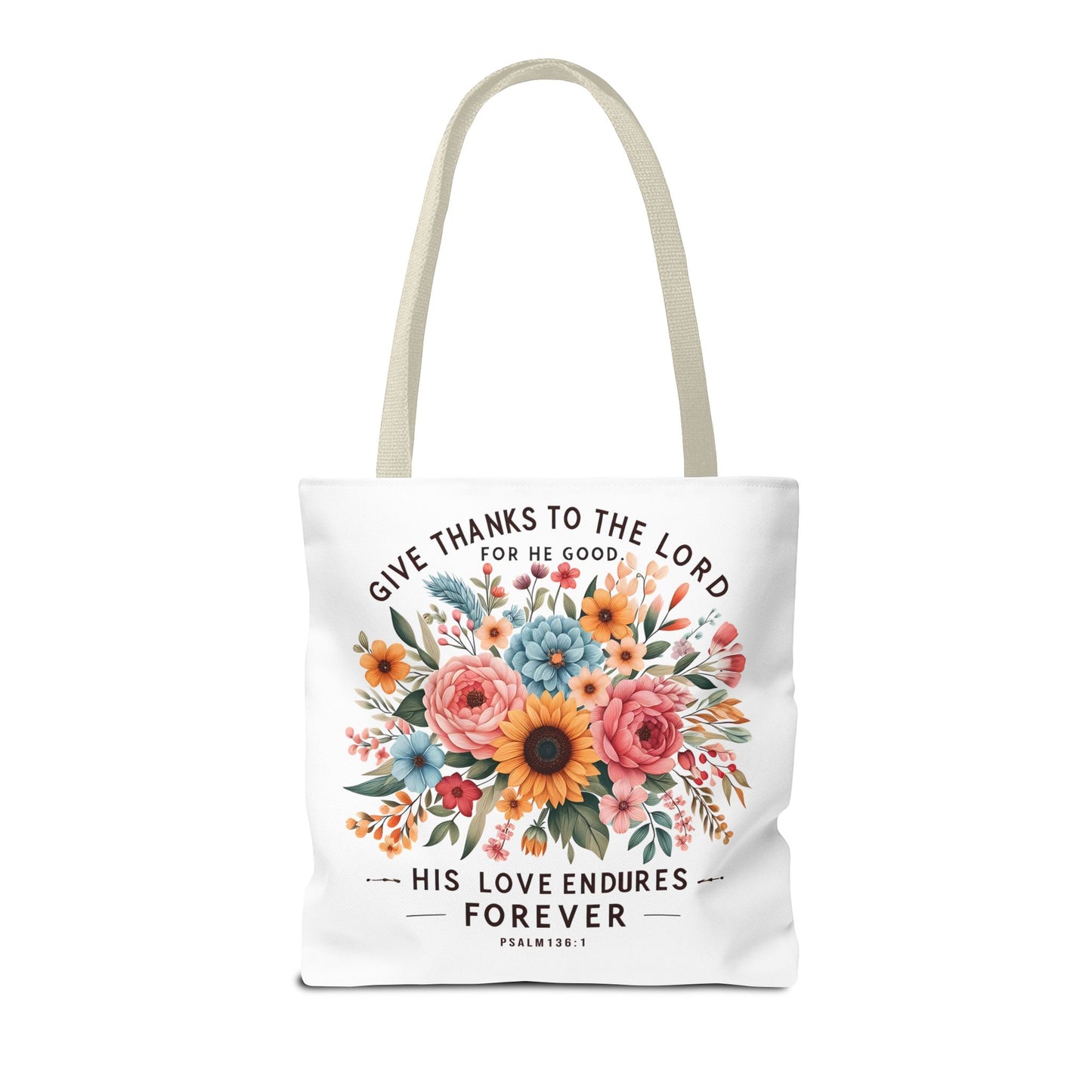 Inspirational Christian Tote Bag - Let Your Light Shine, Floral Design, Gift for Church, Bible Study, Mother's Day, Faith