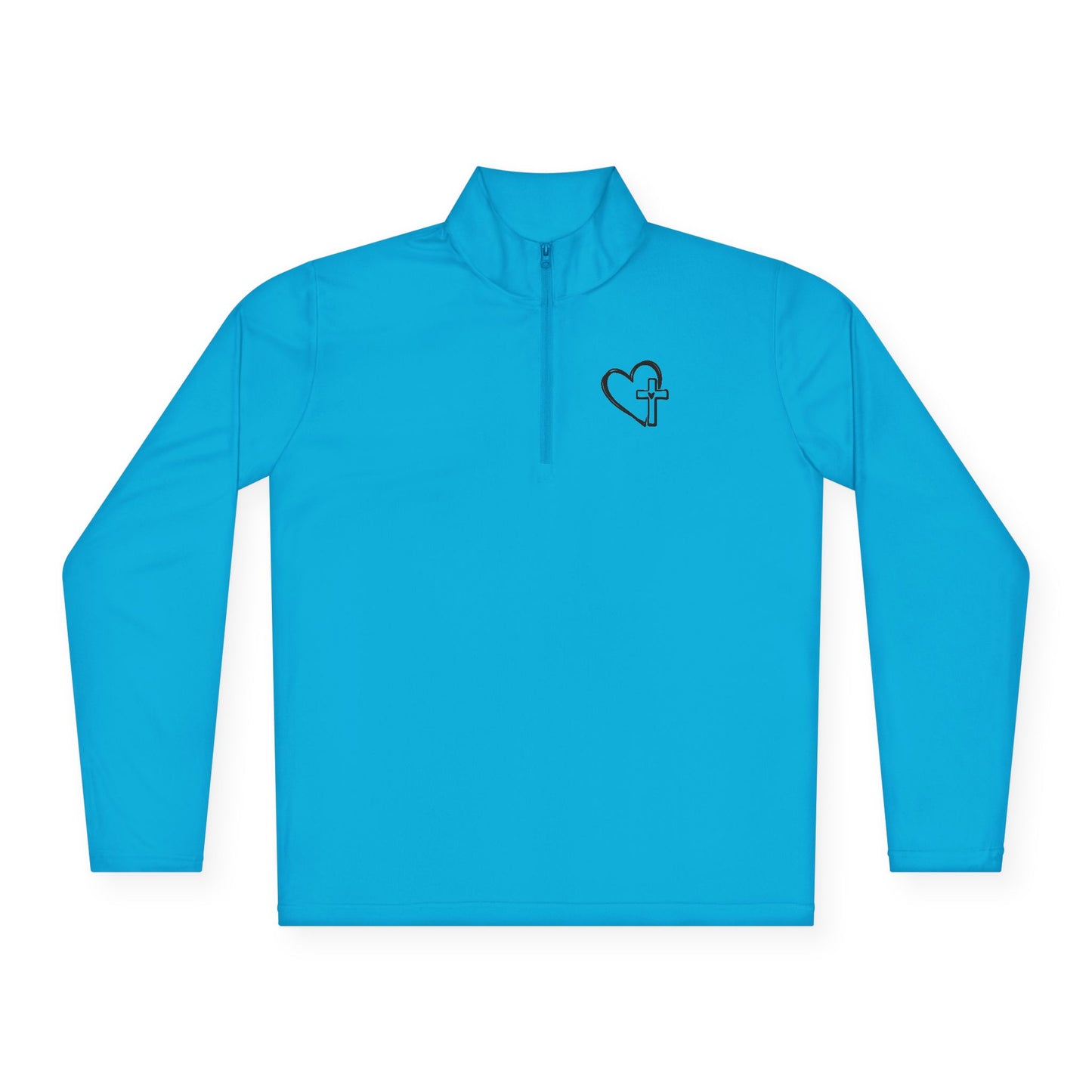 Faith-Inspired Unisex Quarter-Zip Pullover - Cozy Gift for Believers, Spring Wardrobe Essential, Nature Lovers Attire, Ideal for Church