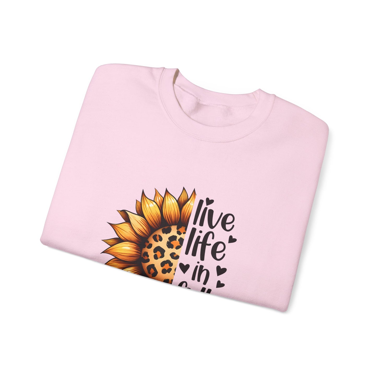 Live Life in Full Bloom Sweatshirt, Cozy Unisex Crewneck, Floral Sweatshirt, Great for Spring, Sunflower Design