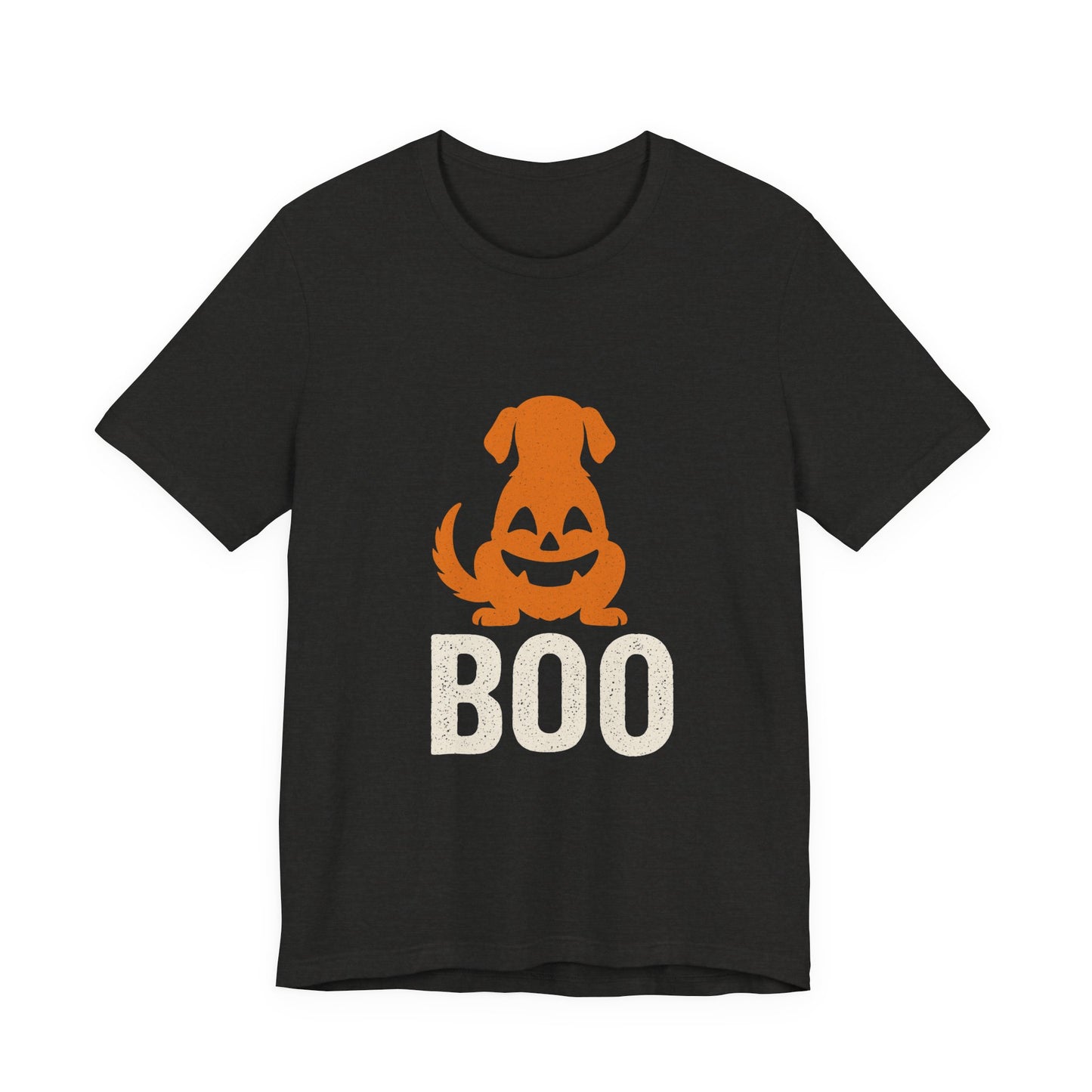 Halloween Dog Graphic Tee, Unisex Jersey T-Shirt, Casual Fall Shirt, Pet Lover Gift, Trick or Treat Apparel, Boo Pumpkin Design