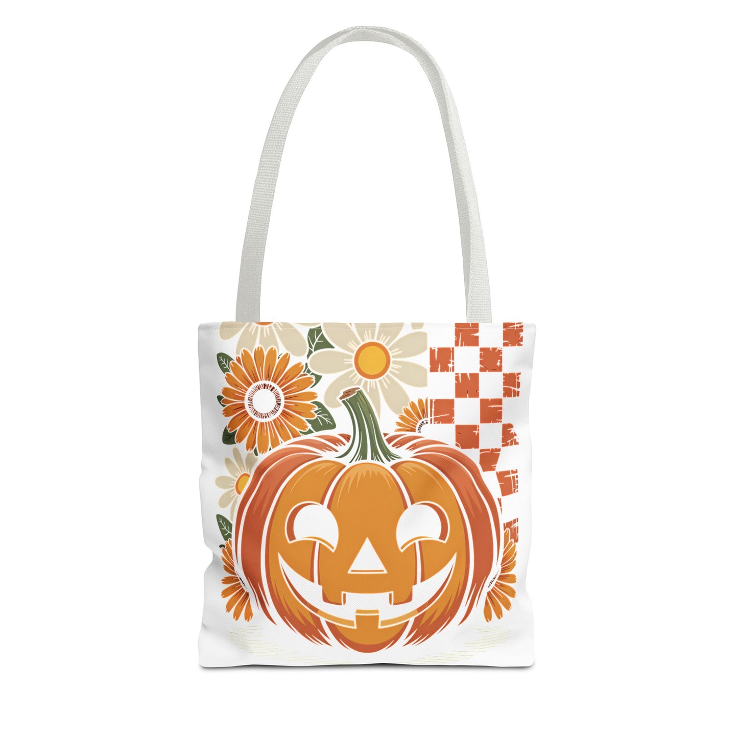 Autumn Pumpkin Tote Bag, Halloween Gift, Eco-Friendly Shopping, Seasonal Bag, Fall Decor, Floral Pumpkin Handbag