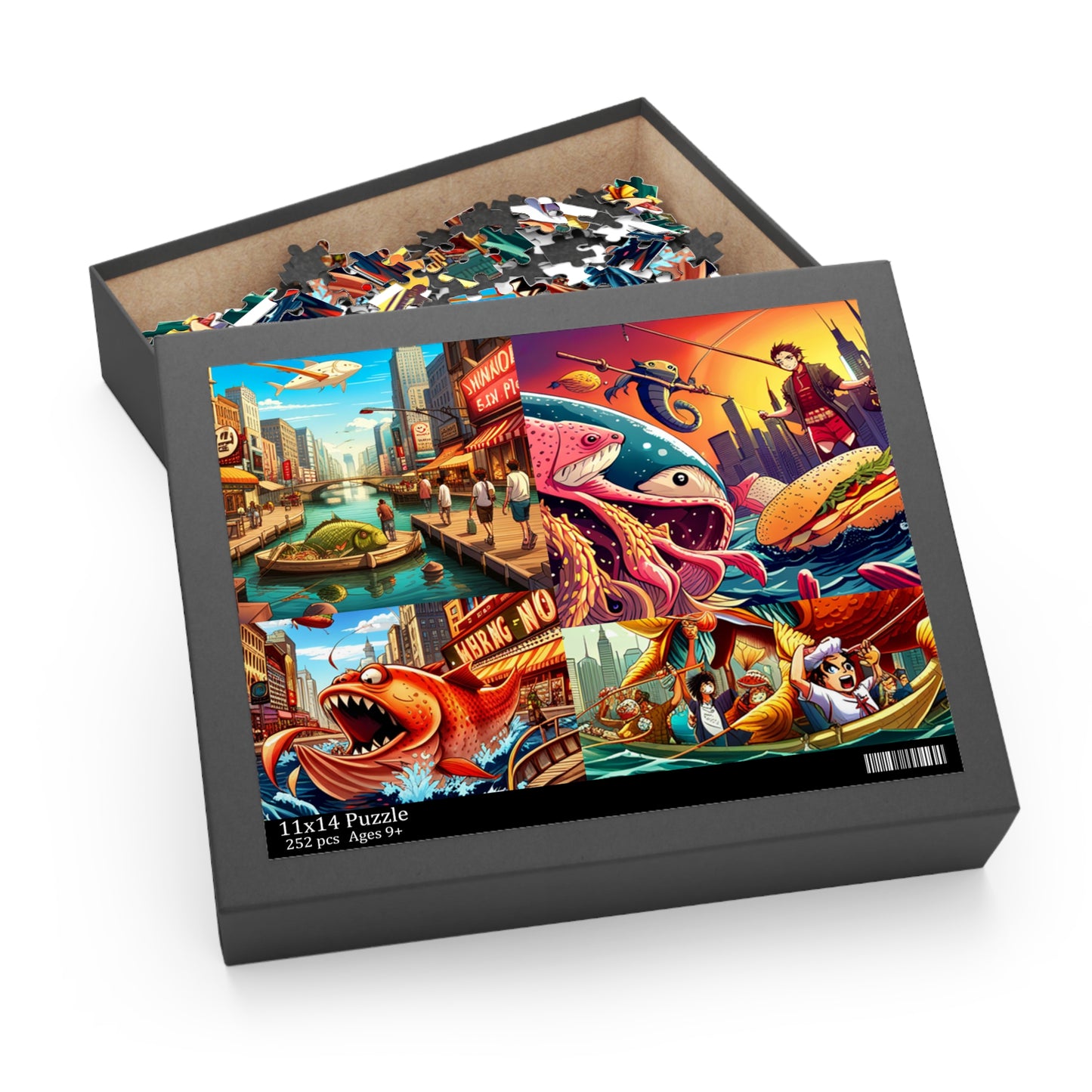 AI Fish Frenzy Mashup Puzzle (120, 252, 500-Piece)