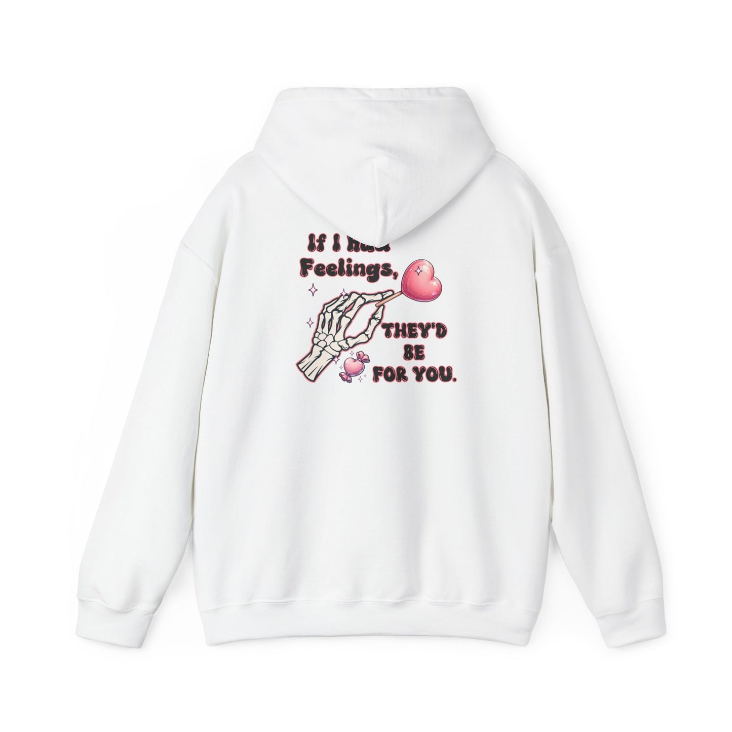 Skeleton Heart Hoodie - if i had feelings they'd be for you