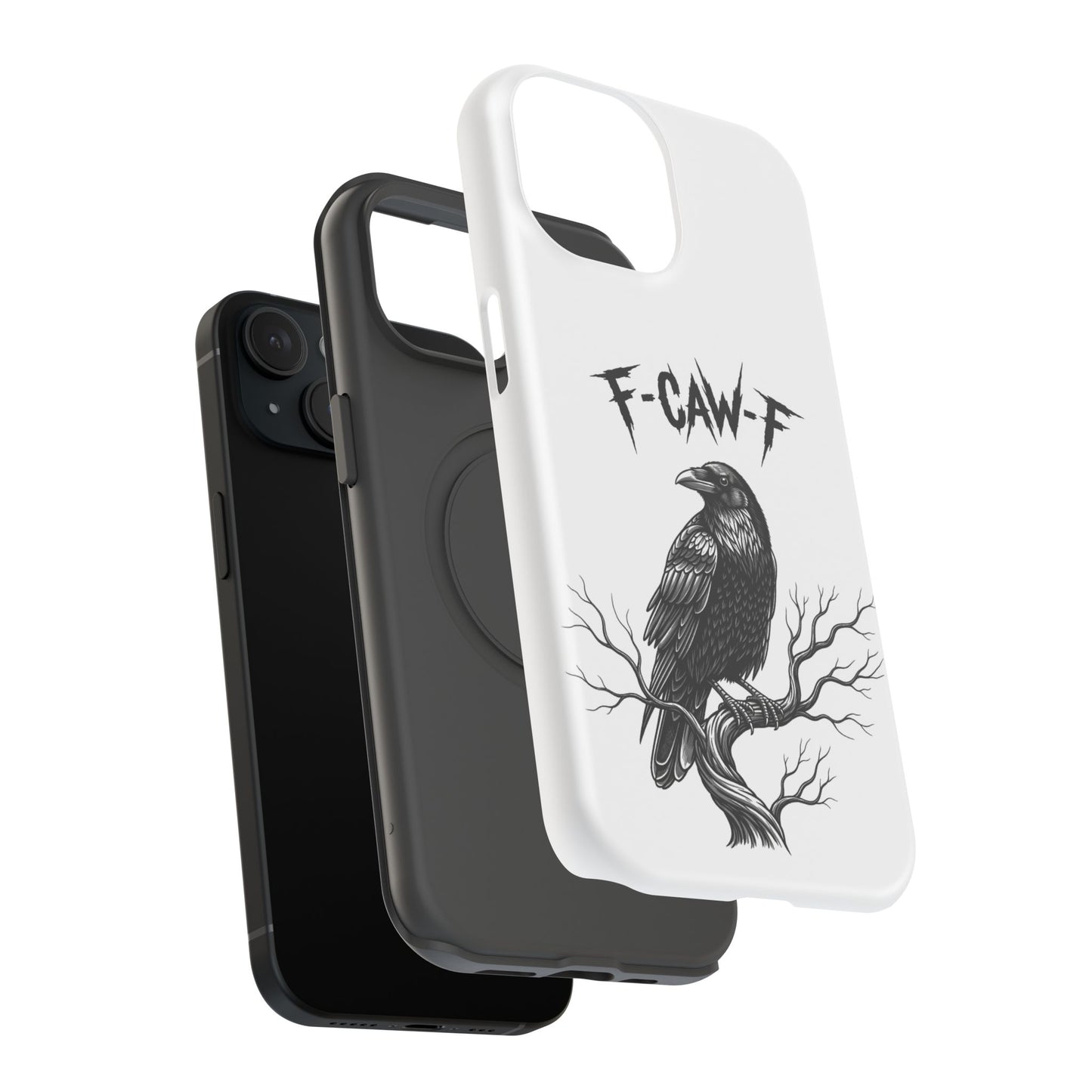 F-Caw-F Raven Phone Case, Autum Vibe Accessory, Perfect for Bird Lovers, Unique Gift for Him/Her, Impact-Resistant Phone Cover