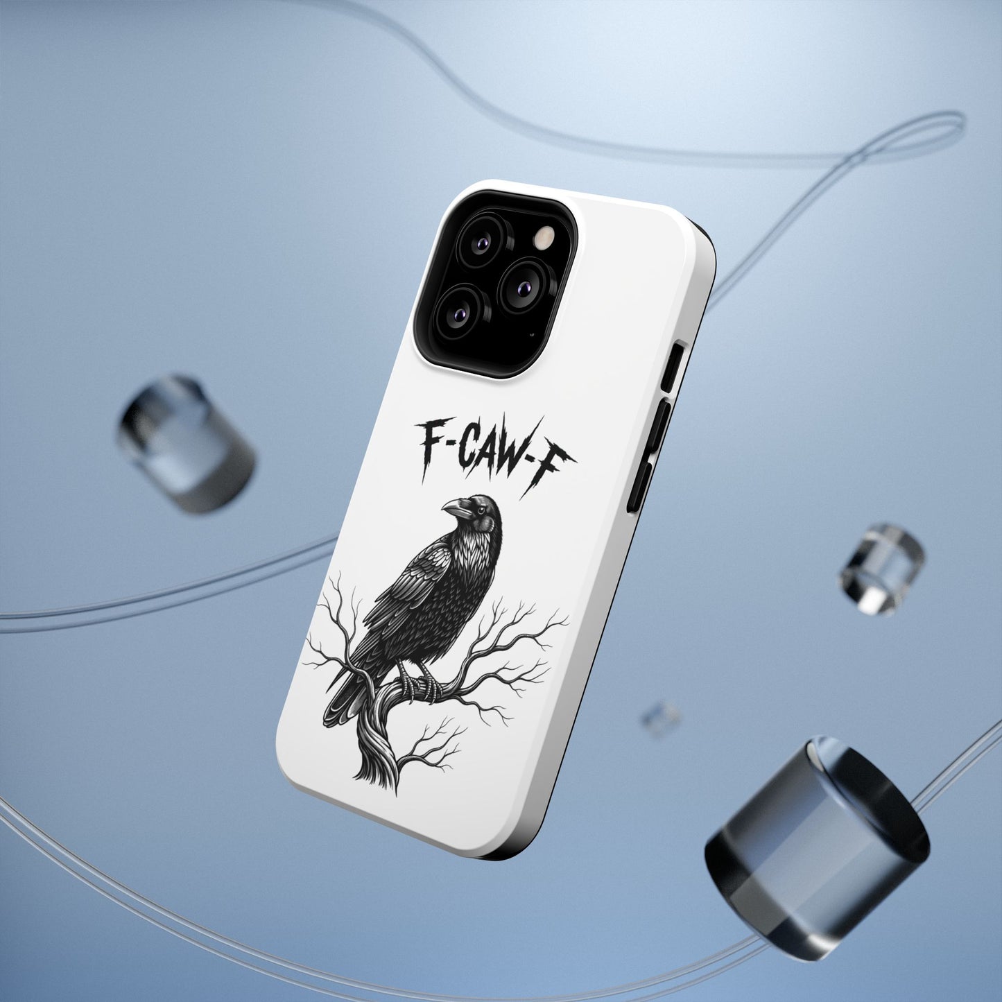 F-Caw-F Raven Phone Case, Autum Vibe Accessory, Perfect for Bird Lovers, Unique Gift for Him/Her, Impact-Resistant Phone Cover