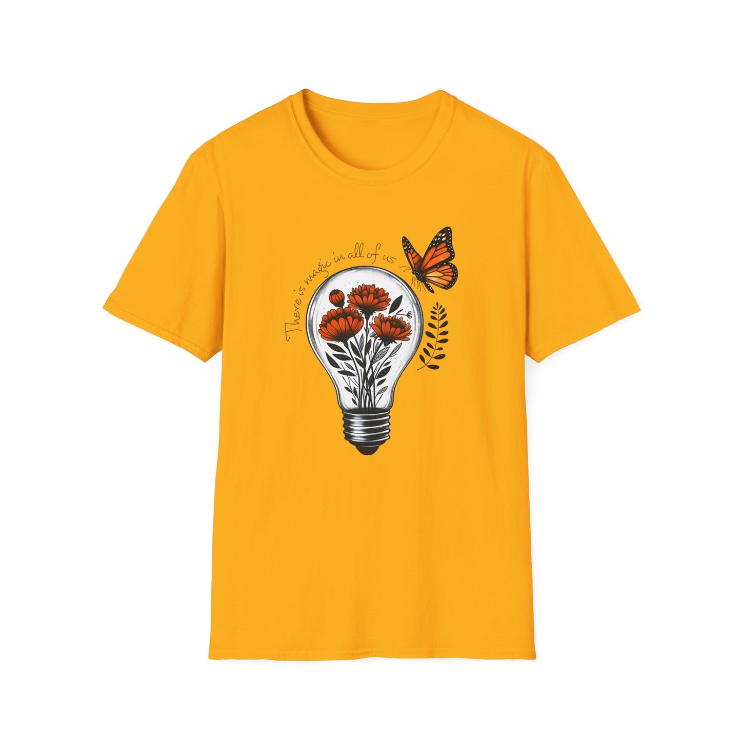 Inspiring Floral & Butterfly T-Shirt, Nature Lover Gift, Eco-Friendly Tee, Vintage Aesthetic Fashion, Motivational Quote Apparel
