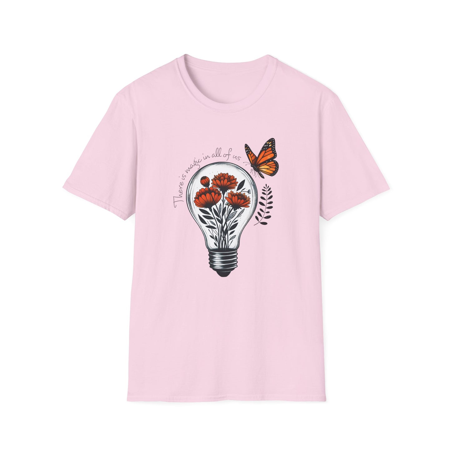 Inspiring Floral & Butterfly T-Shirt, Nature Lover Gift, Eco-Friendly Tee, Vintage Aesthetic Fashion, Motivational Quote Apparel