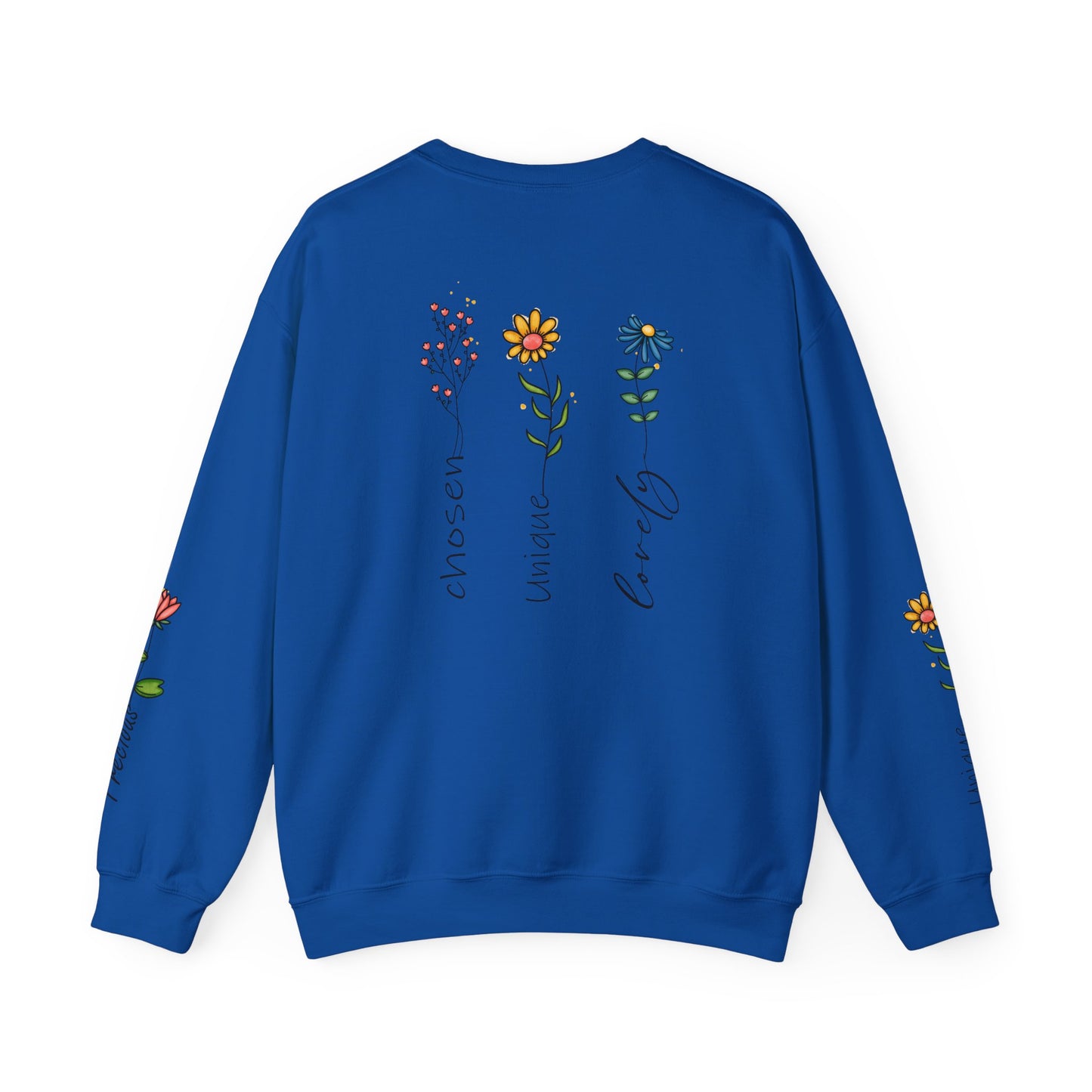 Cross Flowers Unisex Sweatshirt, Religious Lover Gift, Forgiveness Strength Shirt, Flower Buff Apparel, Unique Precious Sweater
