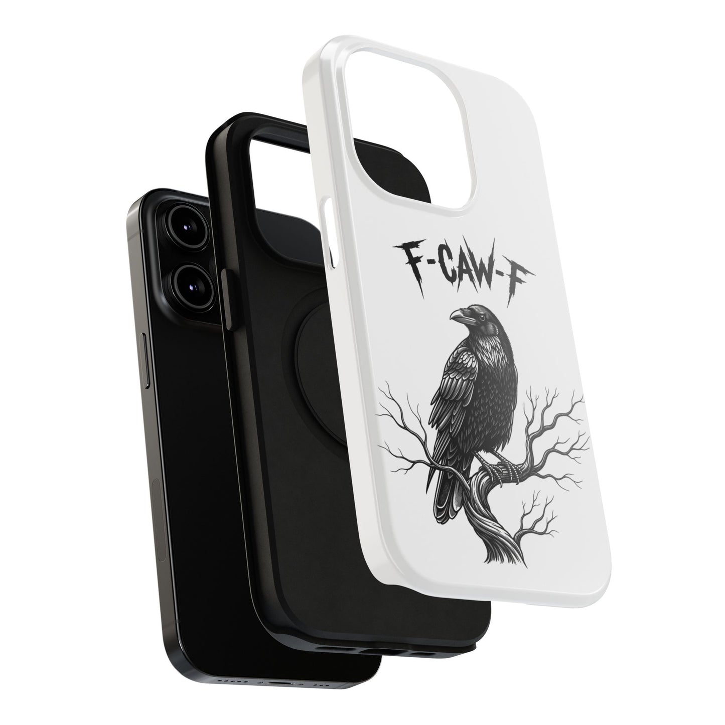 F-Caw-F Raven Phone Case, Autum Vibe Accessory, Perfect for Bird Lovers, Unique Gift for Him/Her, Impact-Resistant Phone Cover