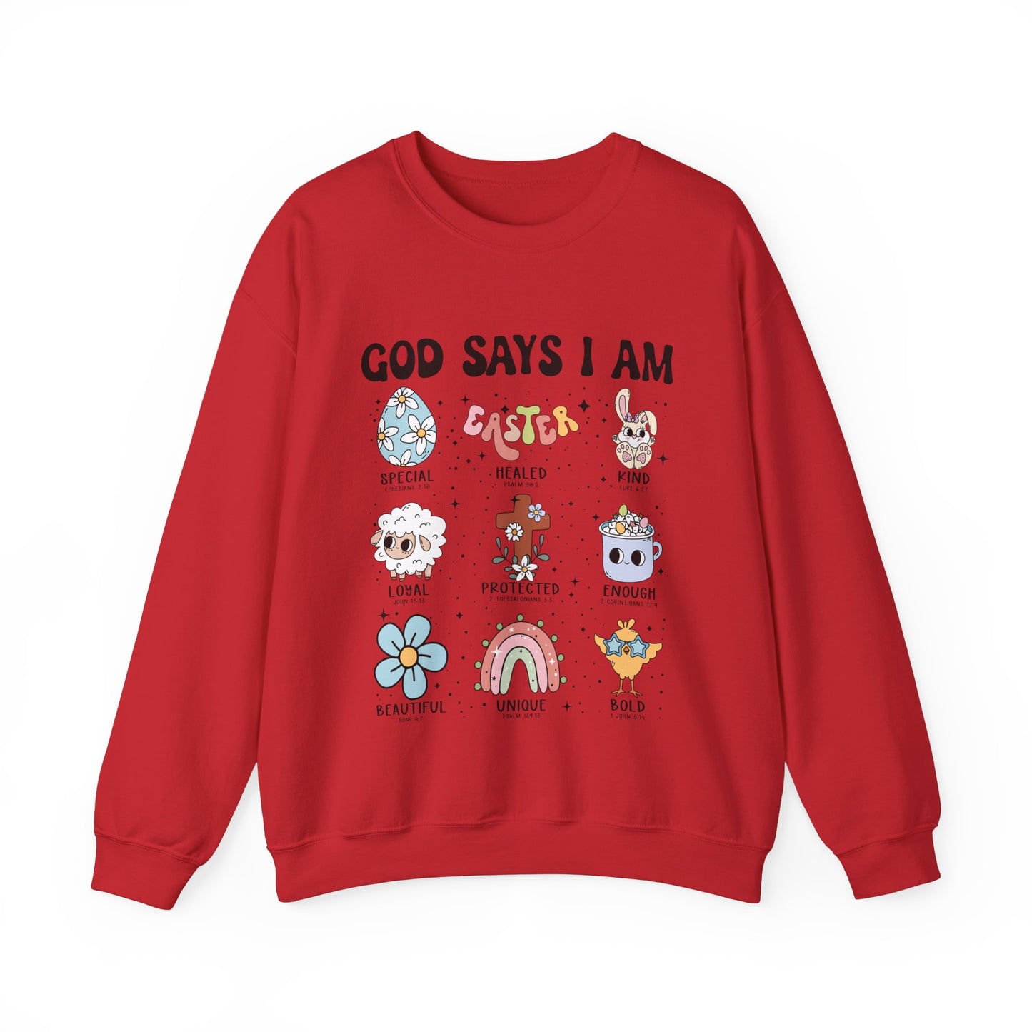 Inspirational God Says I Am Sweatshirt, Easter Gift, Motivational Apparel, Cozy Crewneck, Positive Affirmation Sweatshirt, Unisex Gift