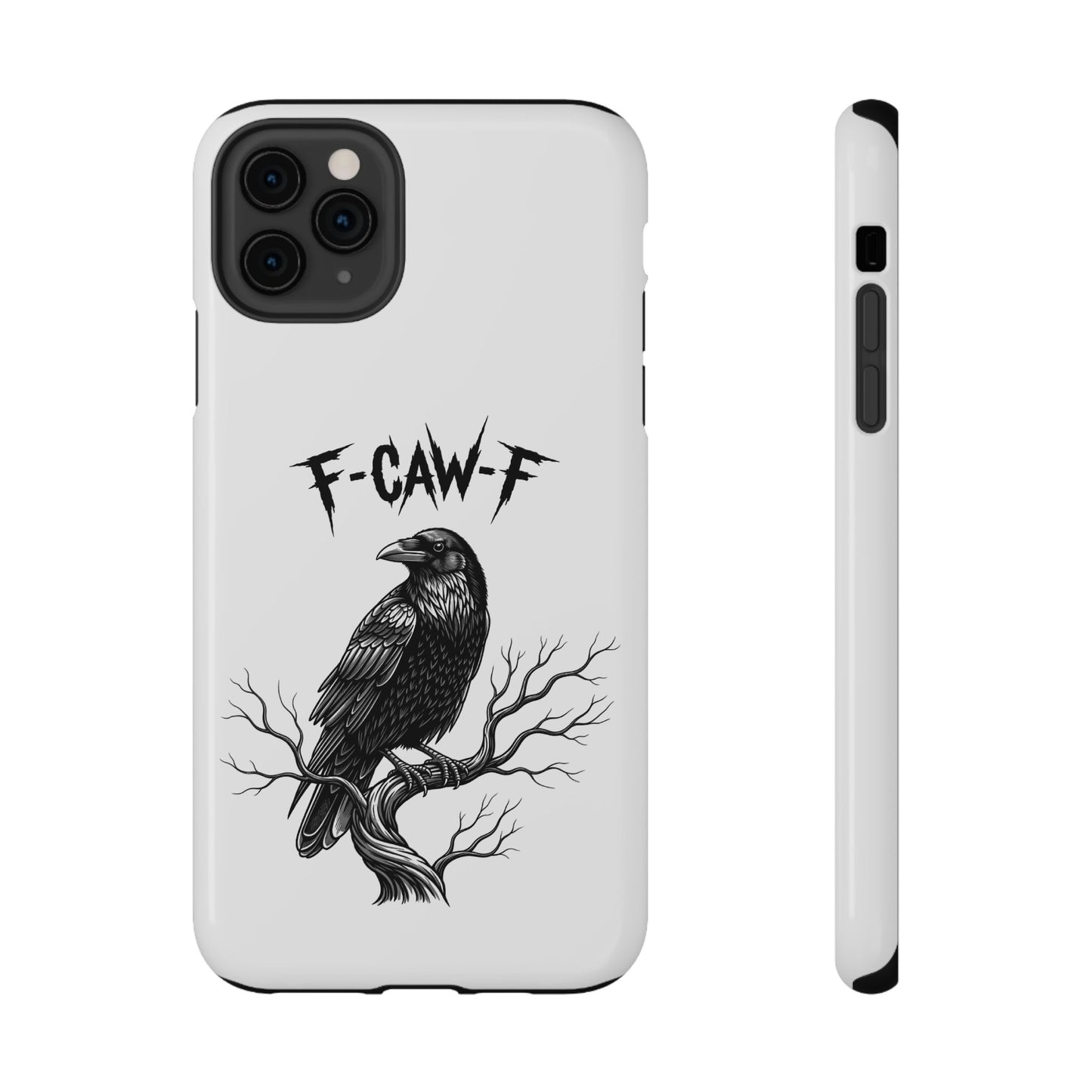 F-Caw-F Raven Phone Case, Autum Vibe Accessory, Perfect for Bird Lovers, Unique Gift for Him/Her, Impact-Resistant Phone Cover