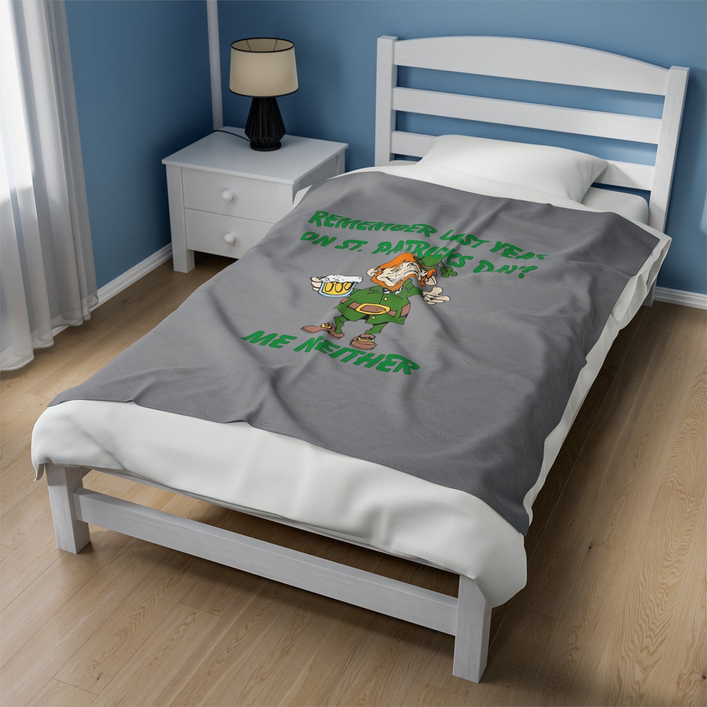 Funny St. Patricks Day Velveteen Plush Blanket