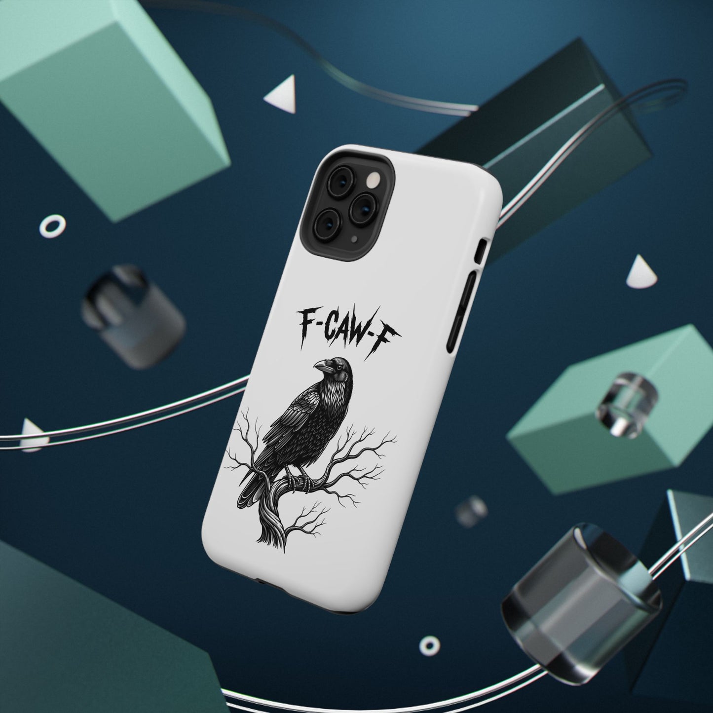 F-Caw-F Raven Phone Case, Autum Vibe Accessory, Perfect for Bird Lovers, Unique Gift for Him/Her, Impact-Resistant Phone Cover