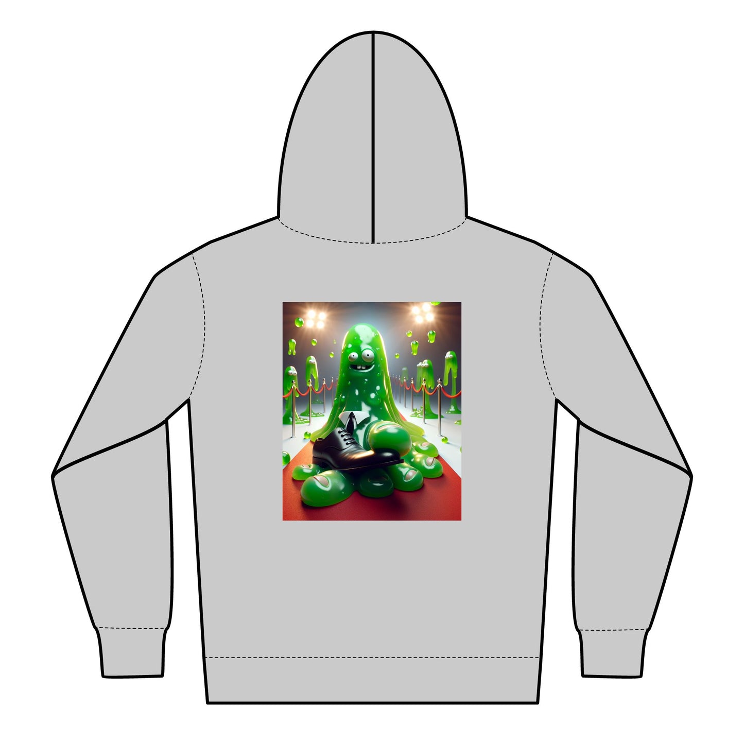 Zipped Hoodie - Green Slime Party Theme