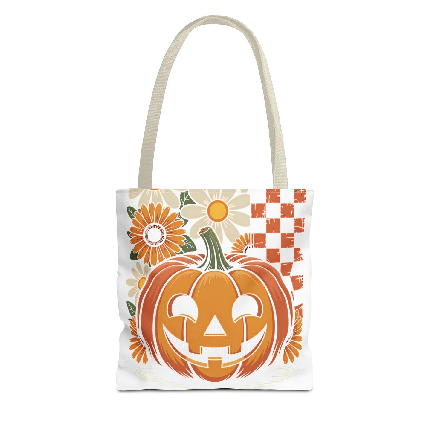 Autumn Pumpkin Tote Bag, Halloween Gift, Eco-Friendly Shopping, Seasonal Bag, Fall Decor, Floral Pumpkin Handbag
