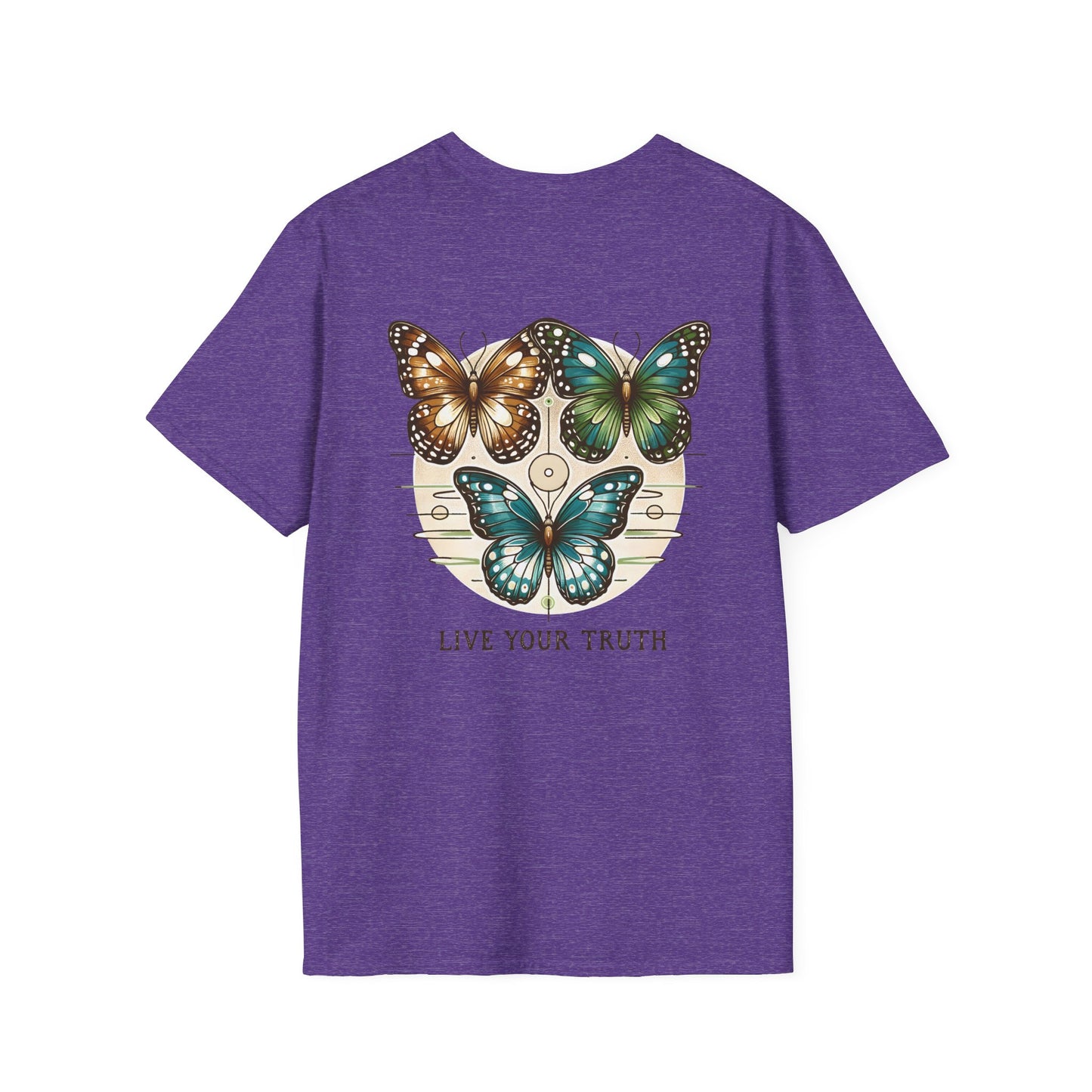 Butterfly Graphic T-Shirt, Live Your Truth Tee, Inspirational Gift, Nature Lover Apparel, Women's/Men's T-Shirt