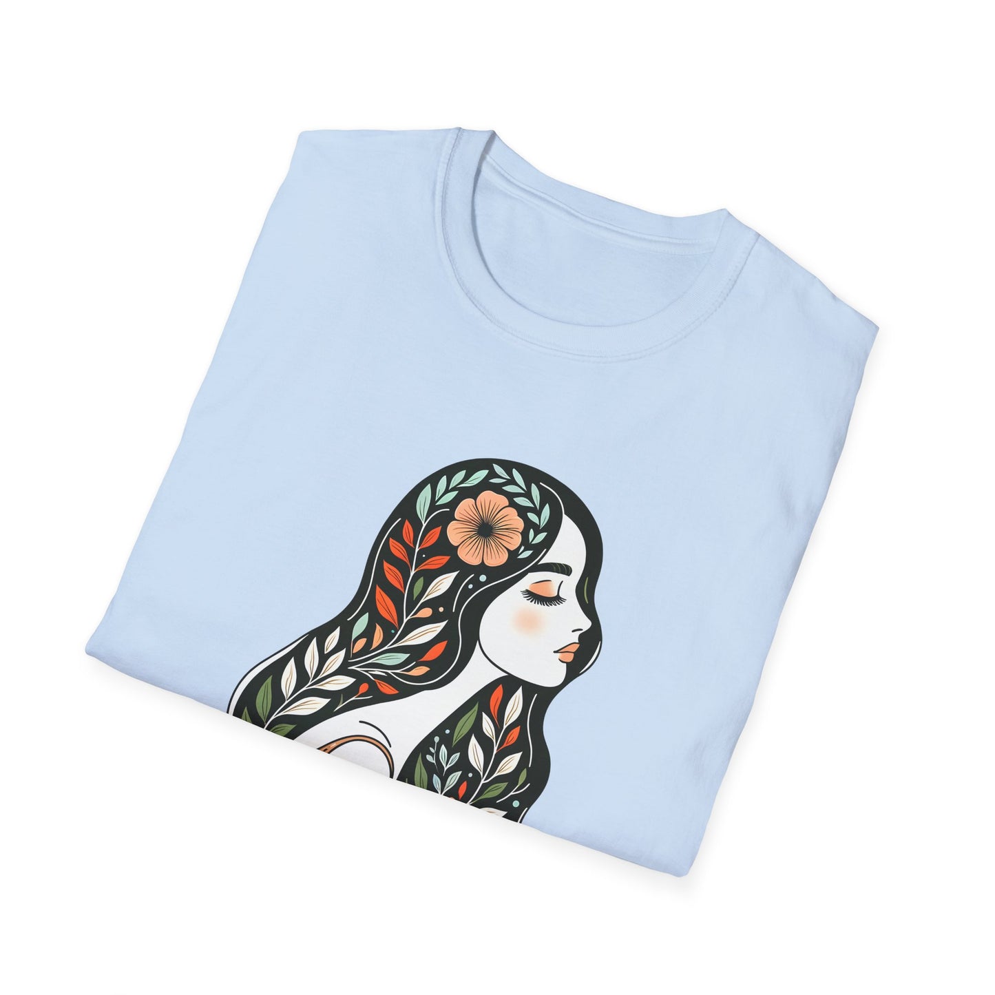Grow Through Inspirational Unisex Softstyle T-Shirt, Motivational Tee, Self-Care Shirt, Gift for Women, Mindfulness Apparel