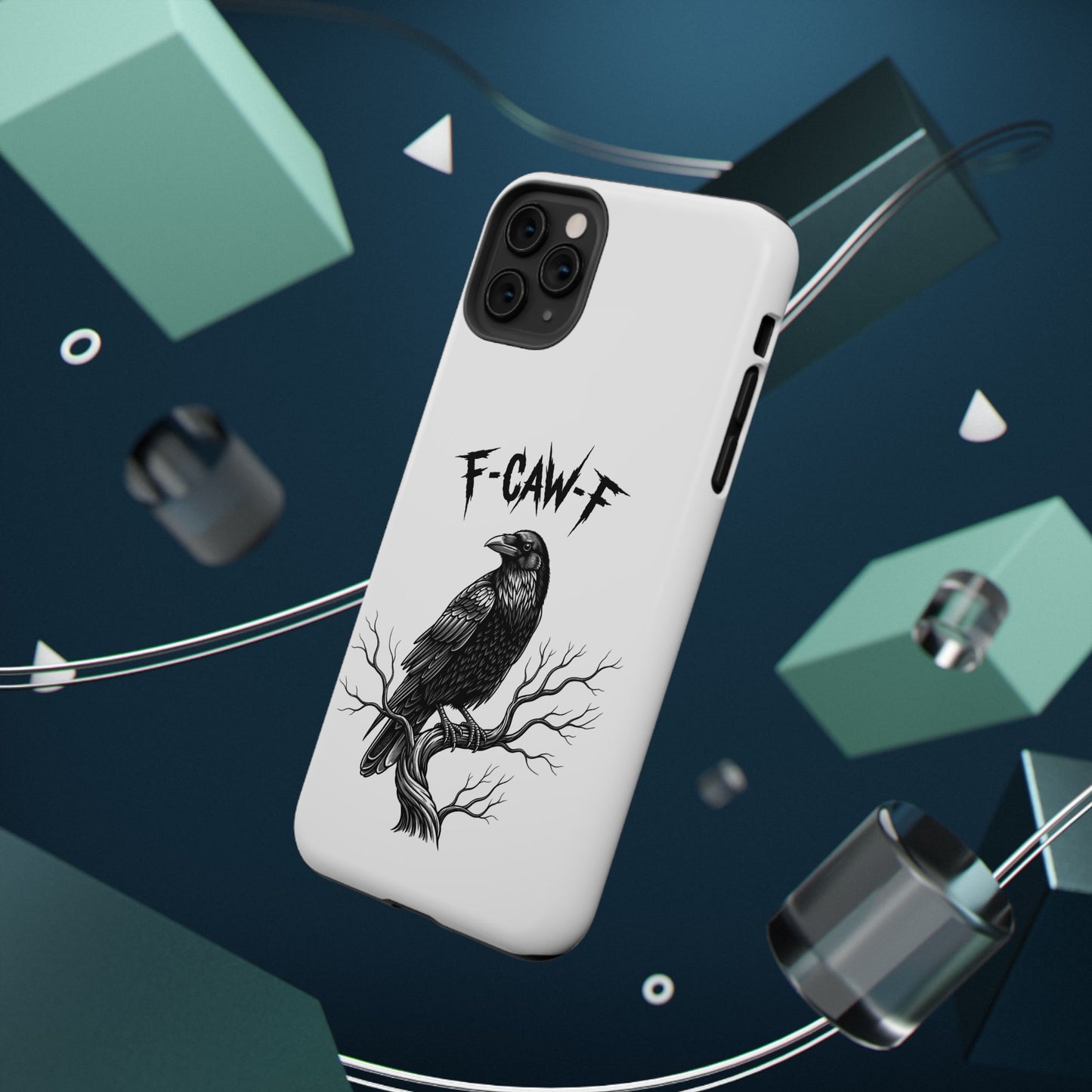 F-Caw-F Raven Phone Case, Autum Vibe Accessory, Perfect for Bird Lovers, Unique Gift for Him/Her, Impact-Resistant Phone Cover