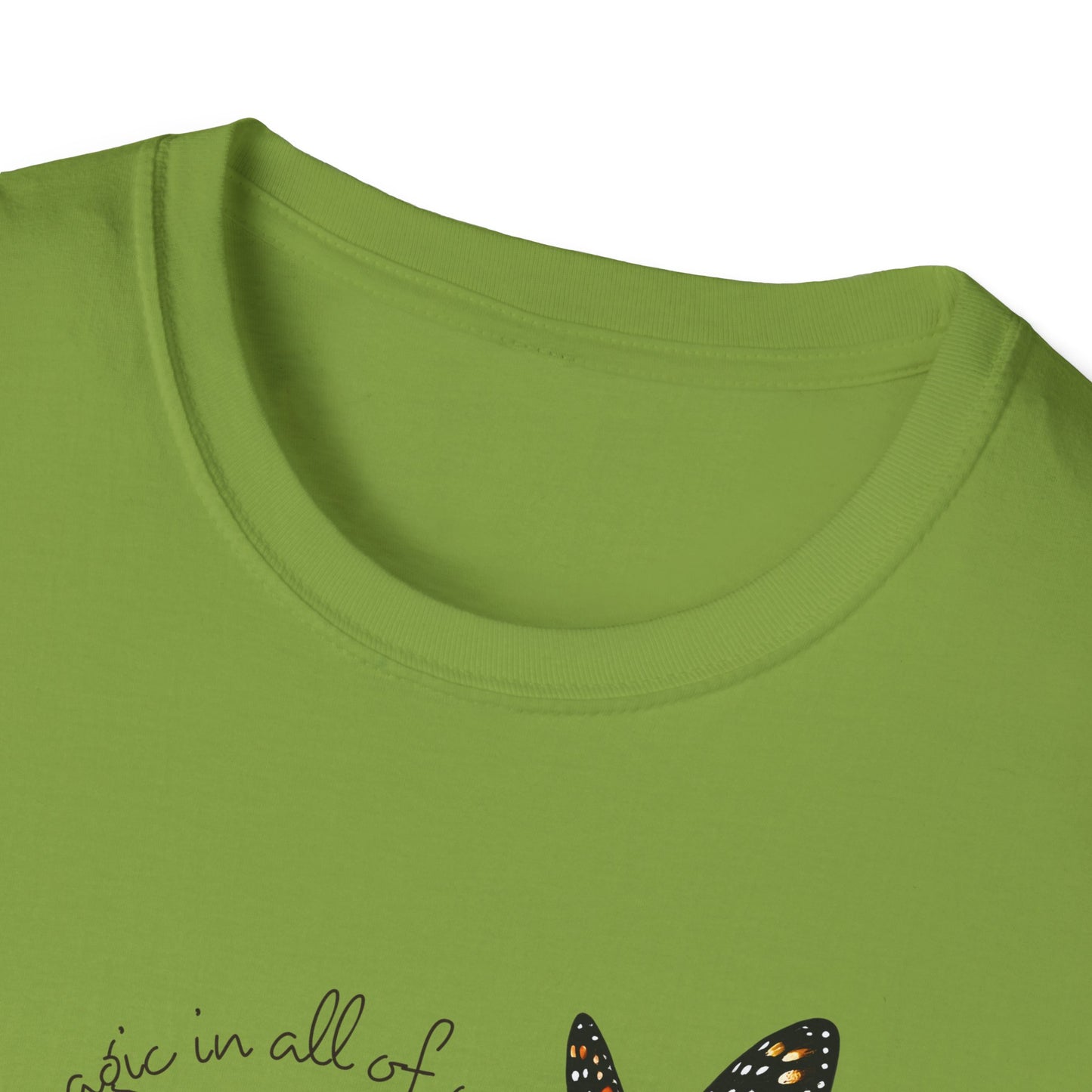 Inspiring Floral & Butterfly T-Shirt, Nature Lover Gift, Eco-Friendly Tee, Vintage Aesthetic Fashion, Motivational Quote Apparel
