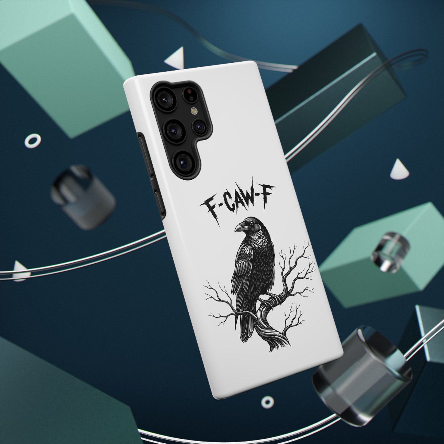 F-Caw-F Raven Phone Case, Autum Vibe Accessory, Perfect for Bird Lovers, Unique Gift for Him/Her, Impact-Resistant Phone Cover