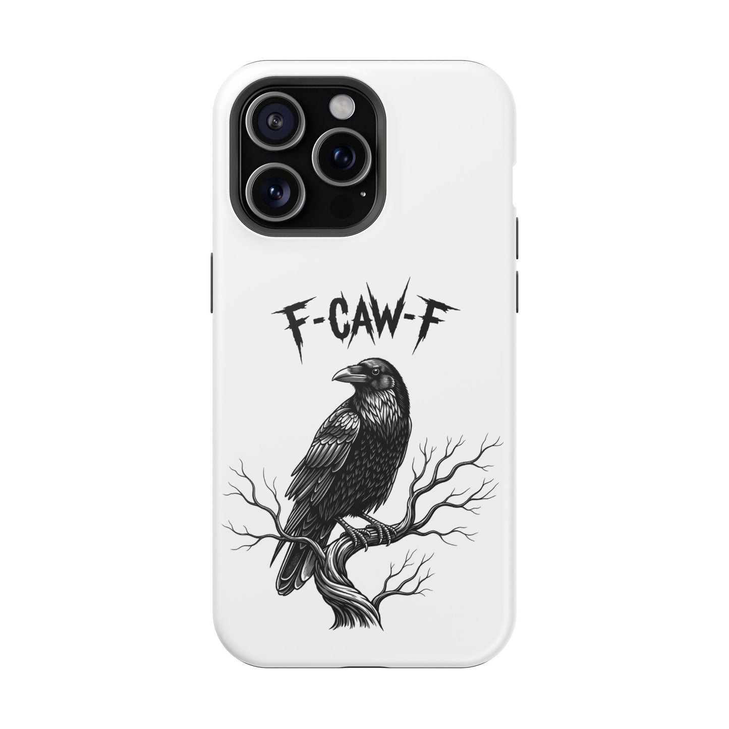 F-Caw-F Raven Phone Case, Autum Vibe Accessory, Perfect for Bird Lovers, Unique Gift for Him/Her, Impact-Resistant Phone Cover
