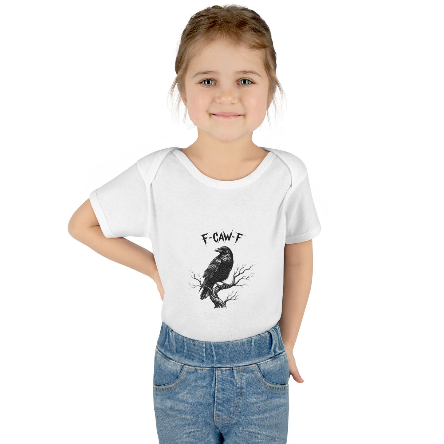 Raven Graphic Baby Bodysuit - Cute Baby Outfit, Funny Baby Gift, Birthday, Halloween, Baby Shower