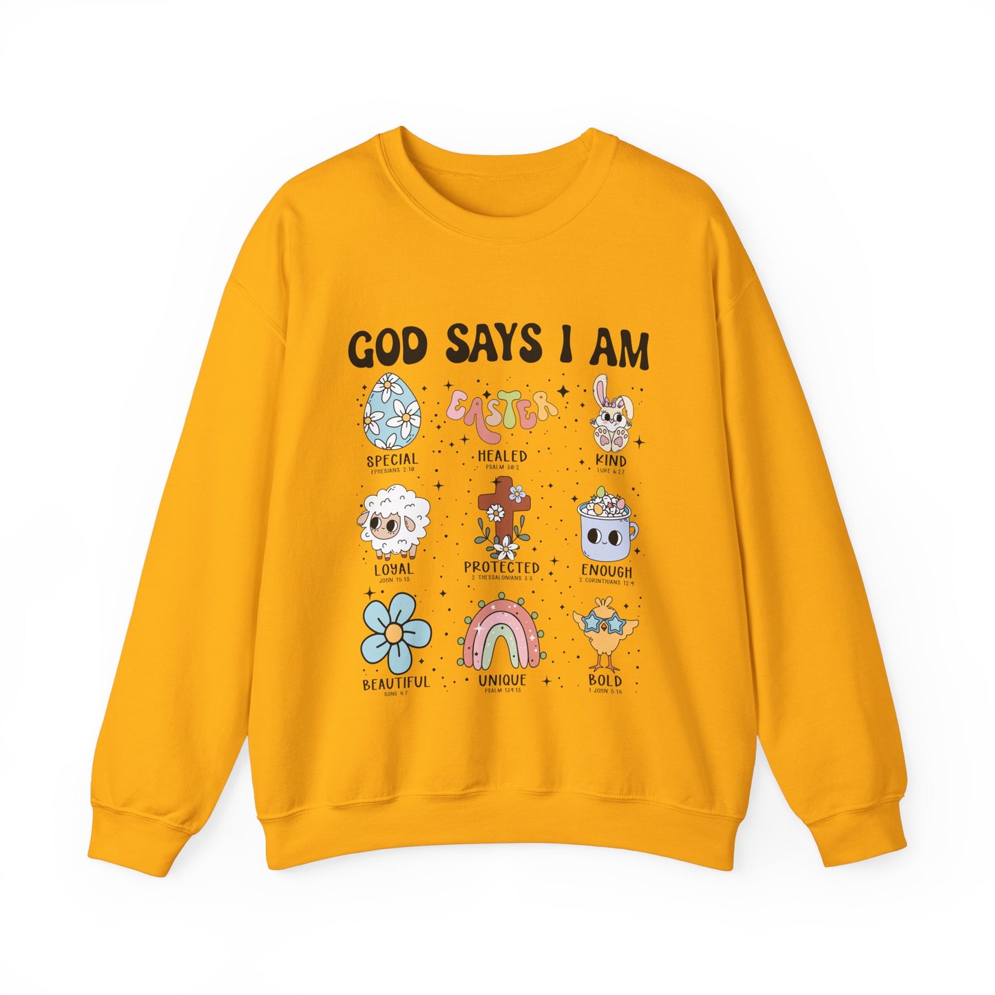 Inspirational God Says I Am Sweatshirt, Easter Gift, Motivational Apparel, Cozy Crewneck, Positive Affirmation Sweatshirt, Unisex Gift