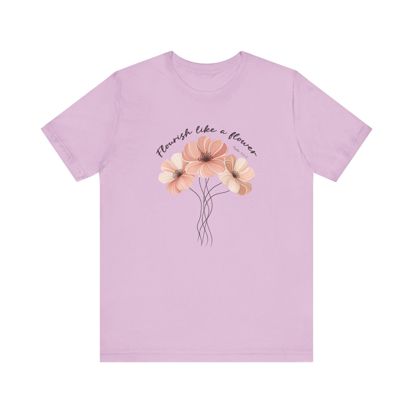 Flourish Like a Flower Unisex Tee - Soft Floral Design