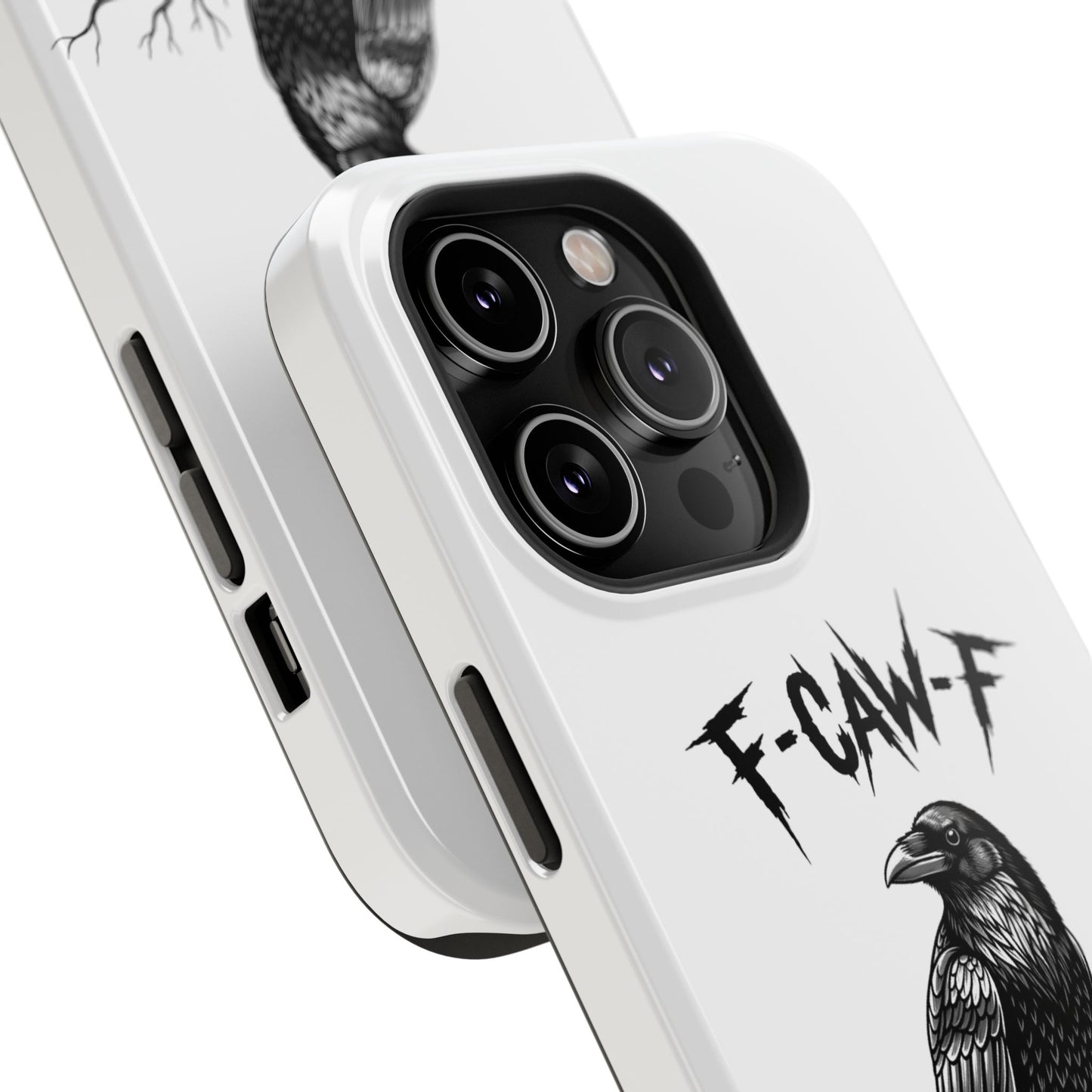 F-Caw-F Raven Phone Case, Autum Vibe Accessory, Perfect for Bird Lovers, Unique Gift for Him/Her, Impact-Resistant Phone Cover