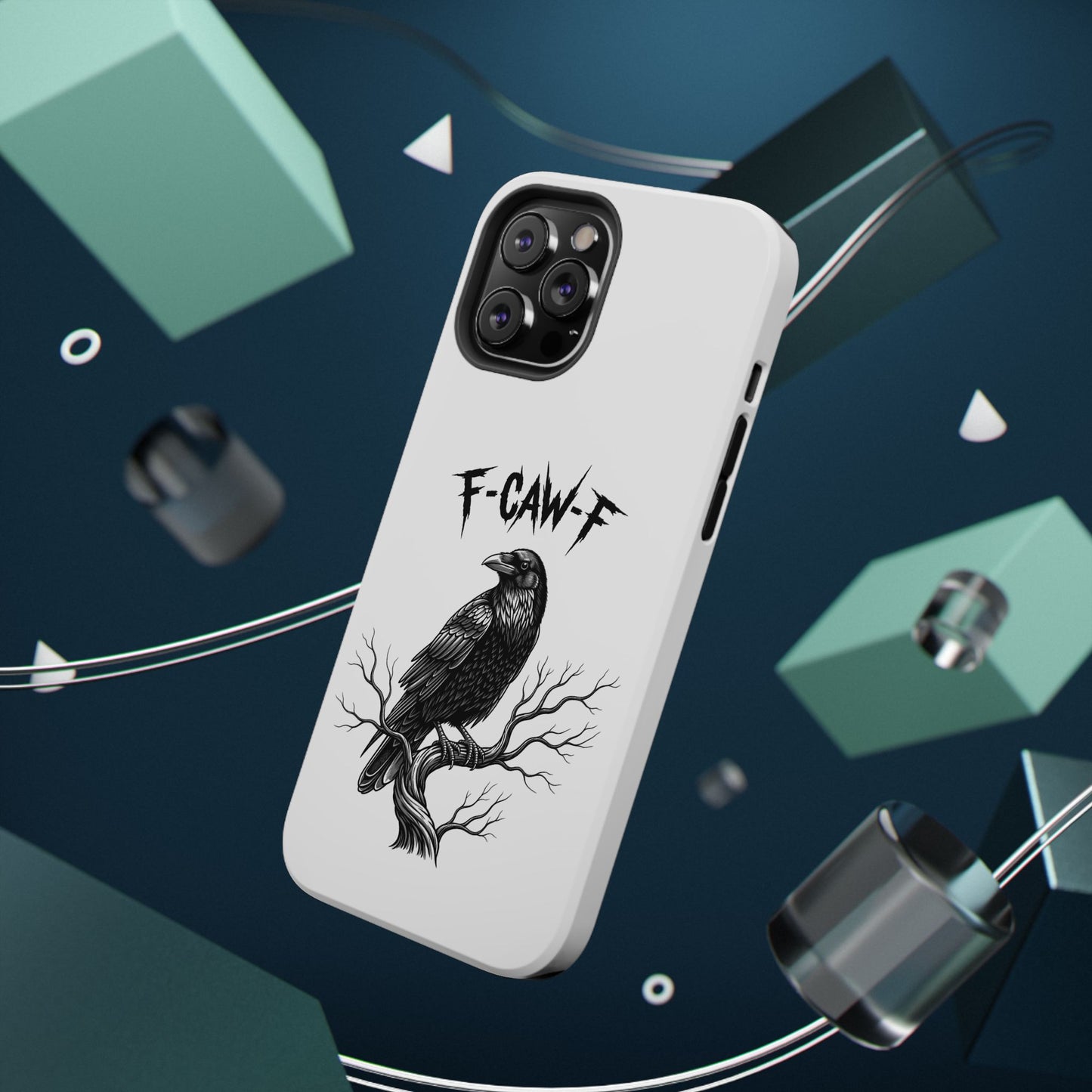 F-Caw-F Raven Phone Case, Autum Vibe Accessory, Perfect for Bird Lovers, Unique Gift for Him/Her, Impact-Resistant Phone Cover