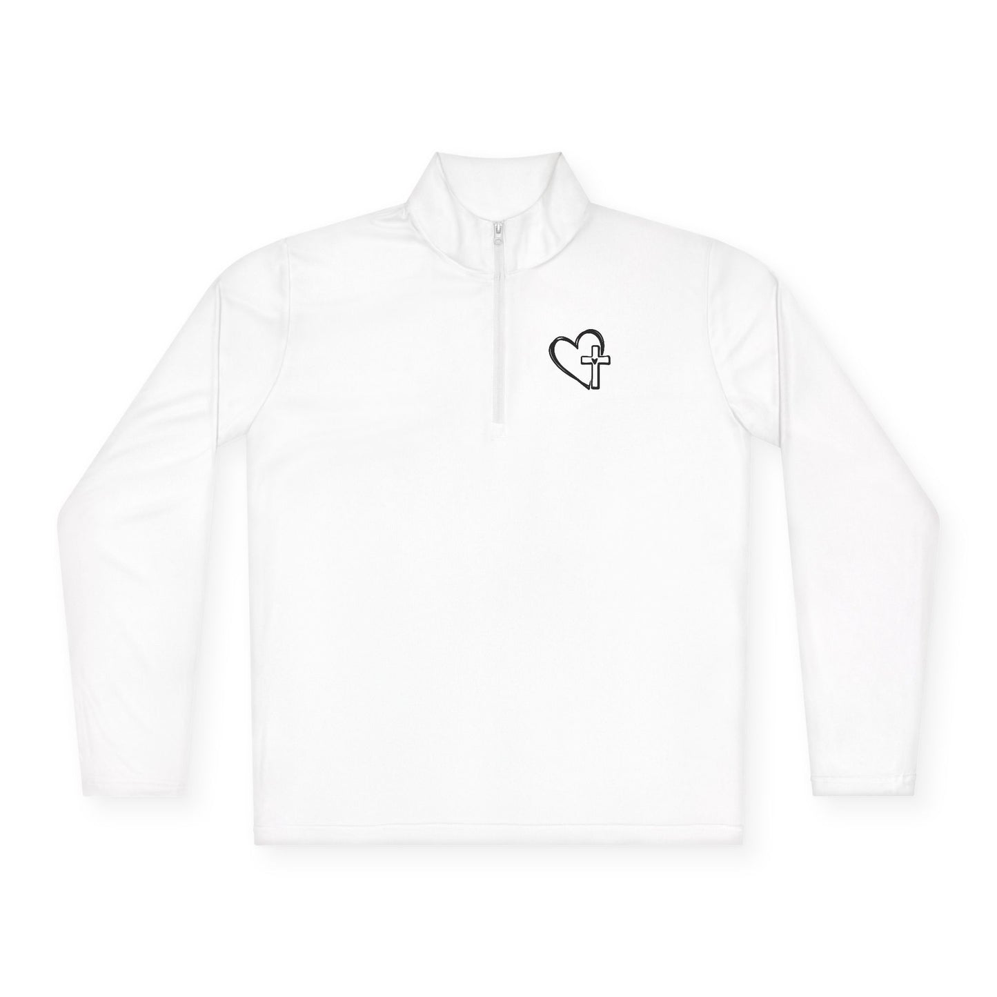 Faith-Inspired Unisex Quarter-Zip Pullover - Cozy Gift for Believers, Spring Wardrobe Essential, Nature Lovers Attire, Ideal for Church