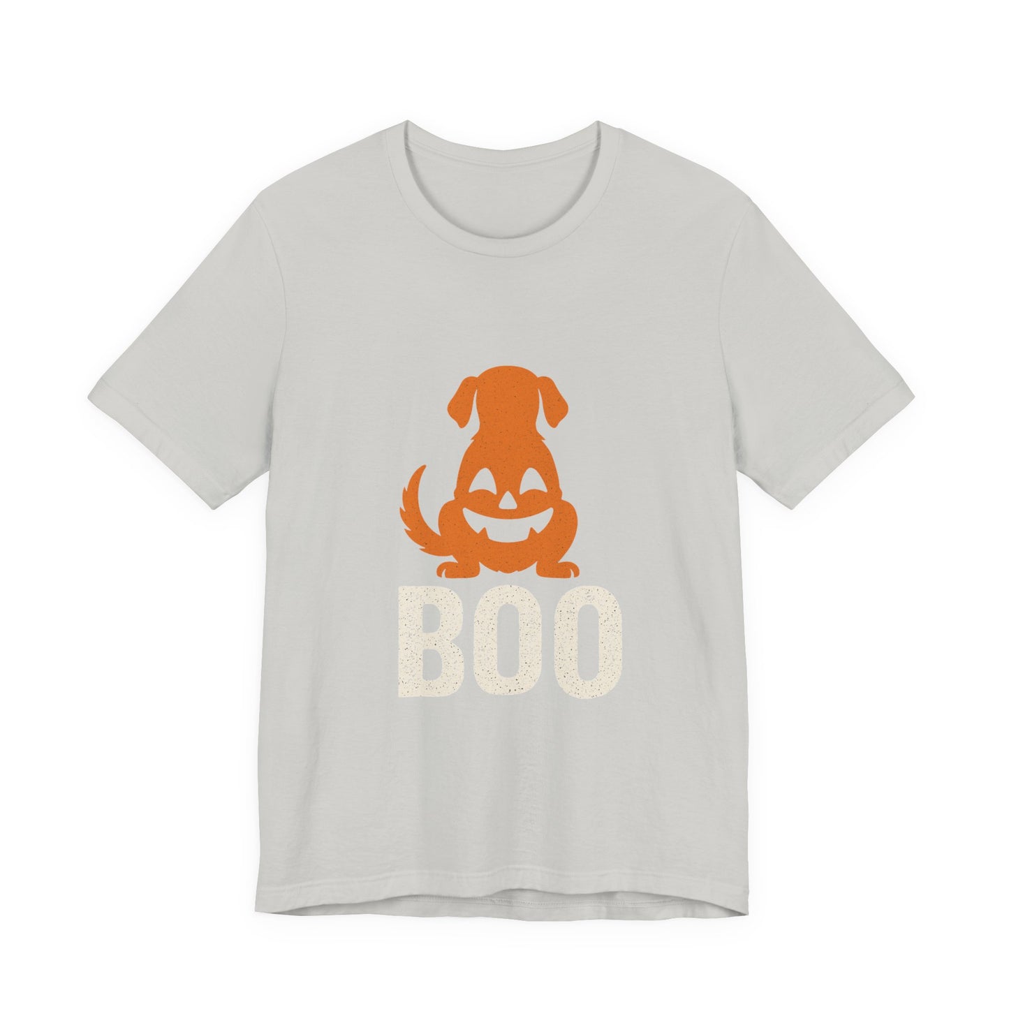 Halloween Dog Graphic Tee, Unisex Jersey T-Shirt, Casual Fall Shirt, Pet Lover Gift, Trick or Treat Apparel, Boo Pumpkin Design
