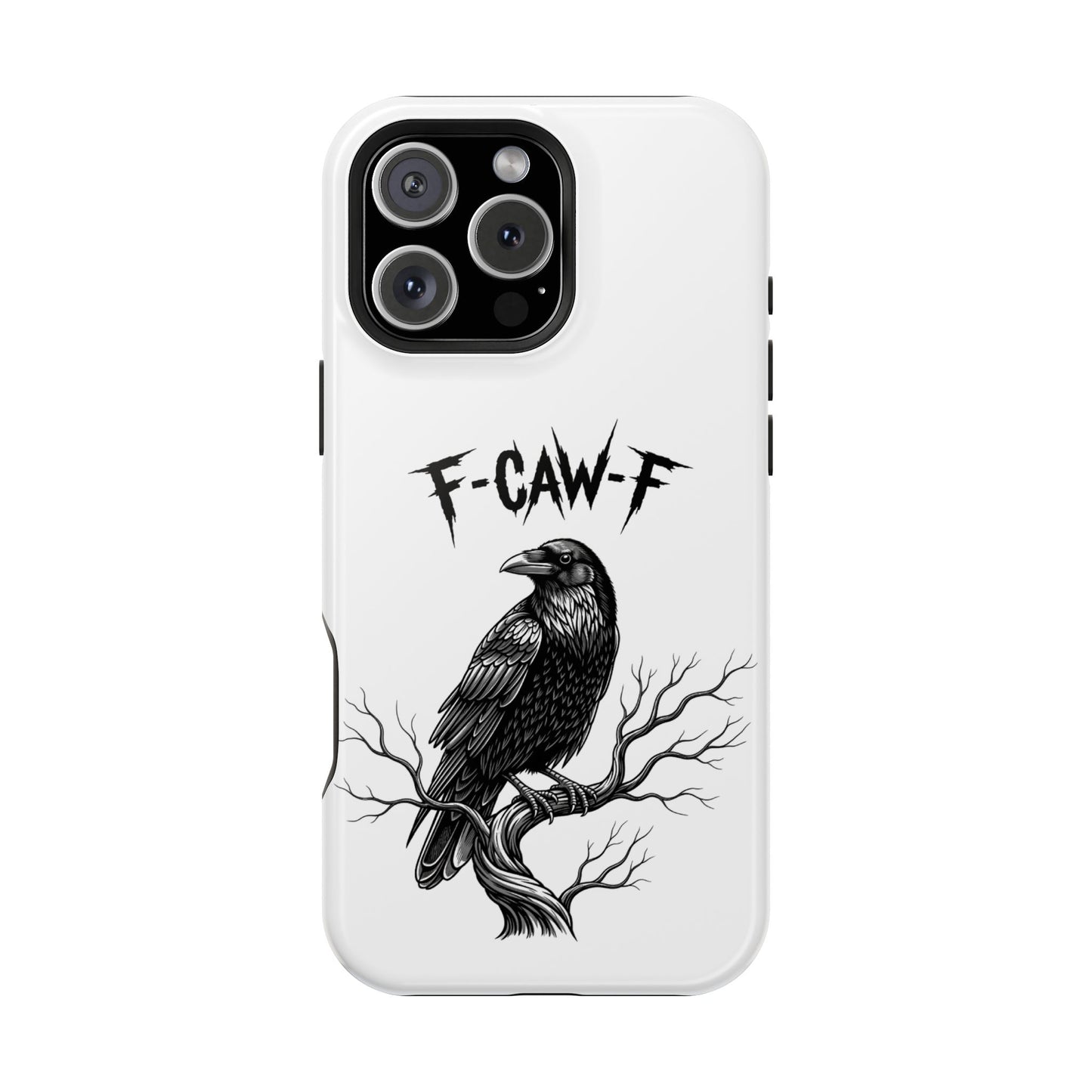 F-Caw-F Raven Phone Case, Autum Vibe Accessory, Perfect for Bird Lovers, Unique Gift for Him/Her, Impact-Resistant Phone Cover