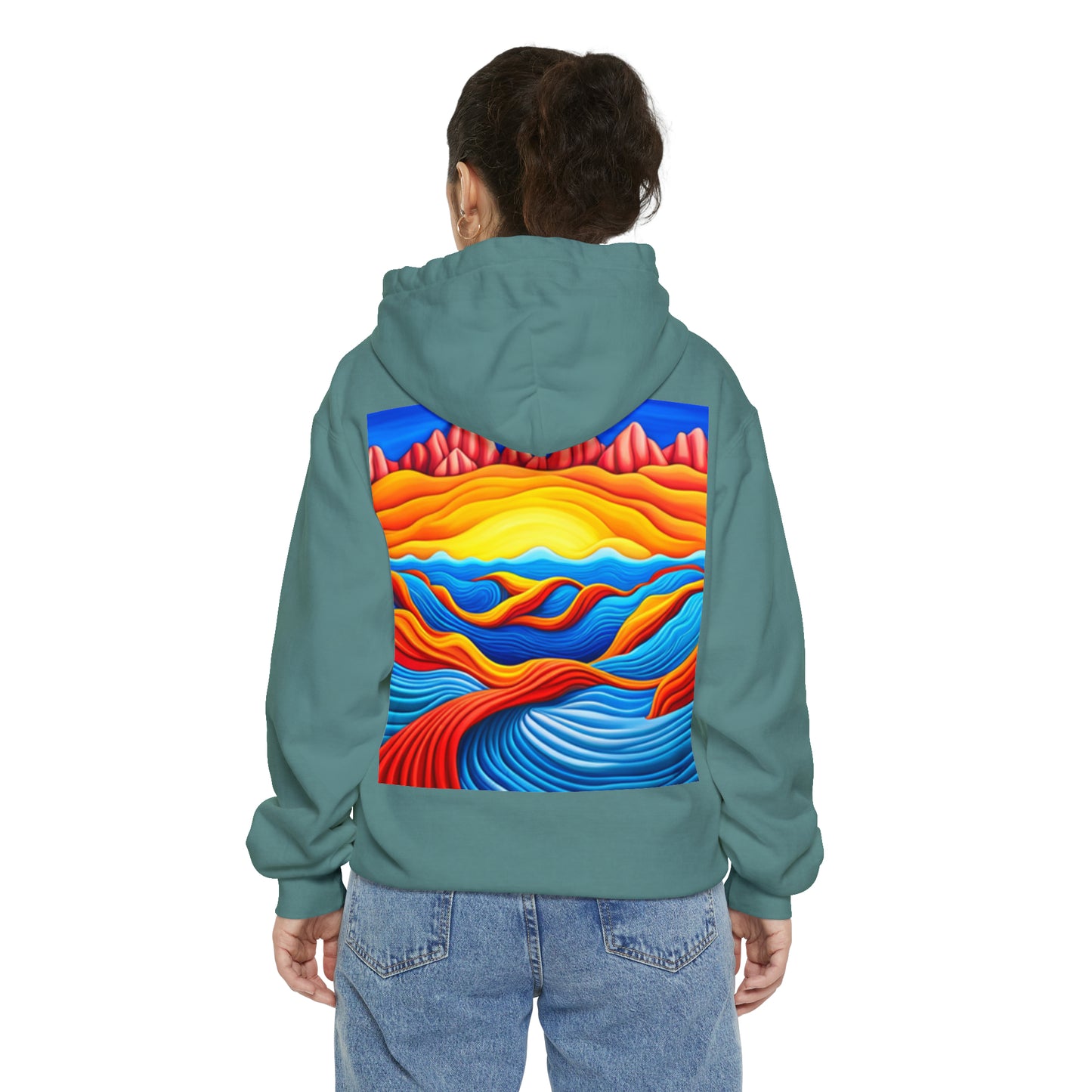 Normal Wear Unisex Garment-Dyed Hoodie