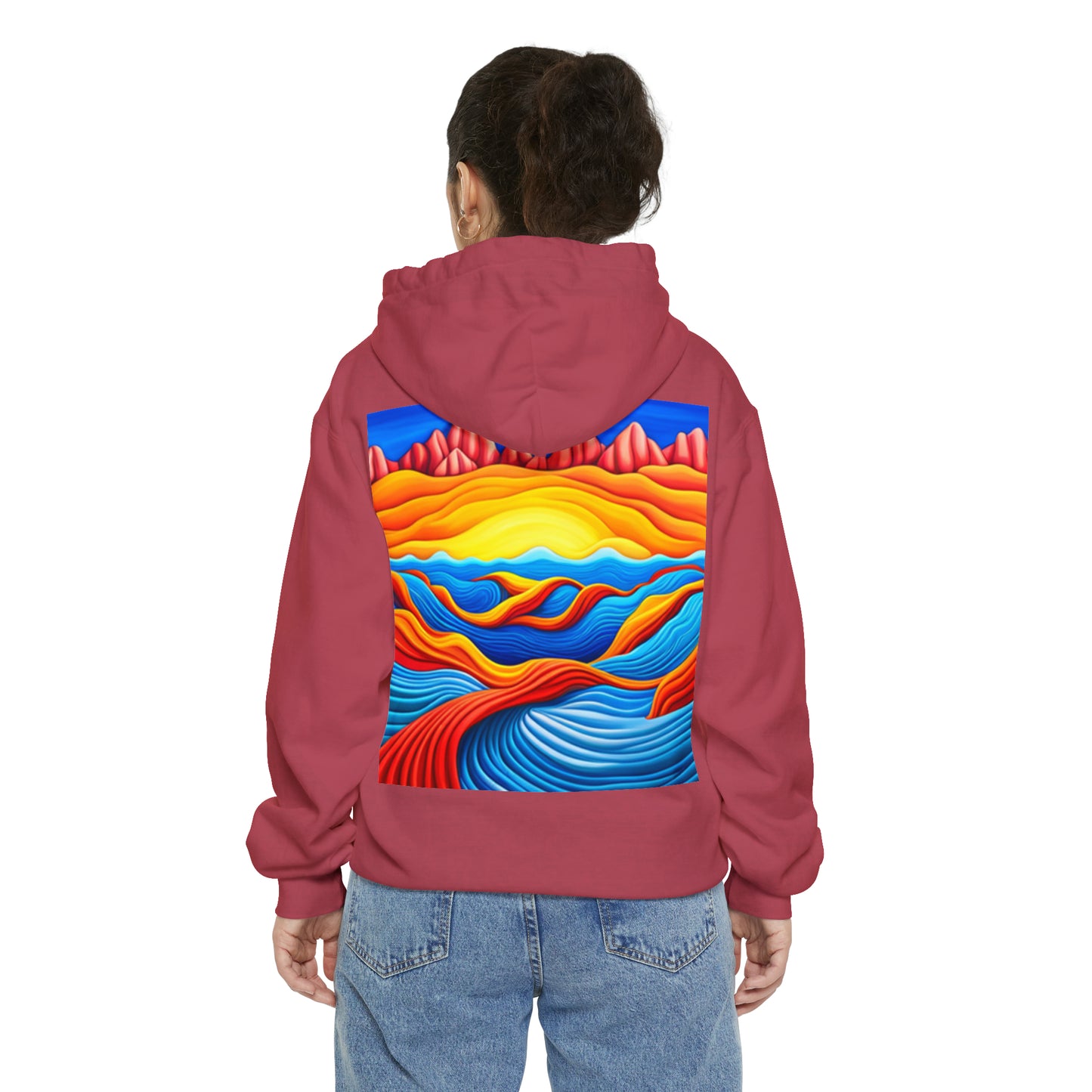 Normal Wear Unisex Garment-Dyed Hoodie
