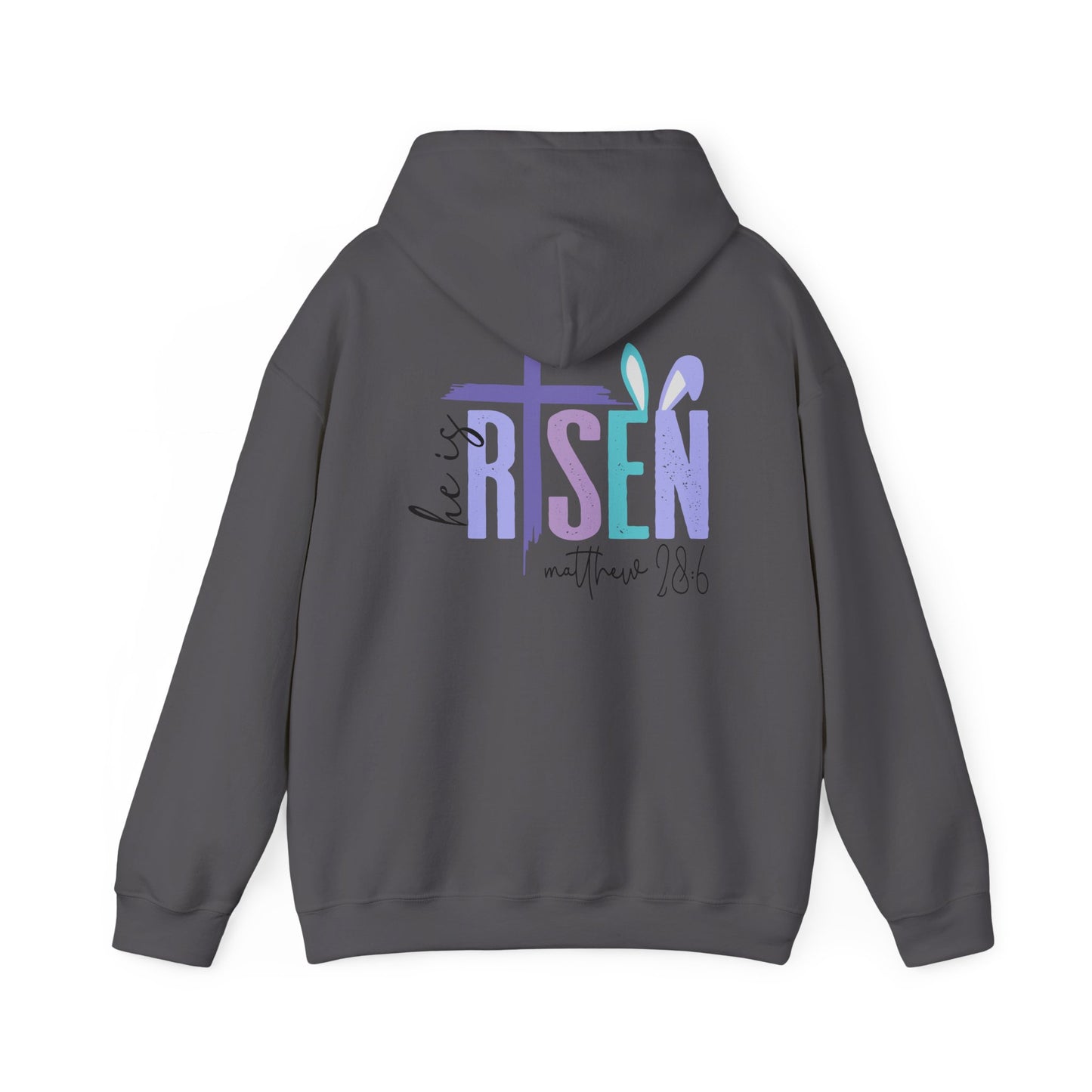 He is Risen Unisex Heavy Blend Hoodie - Faithful Comfort, Biblical Message, Perfect for Easter, Church Events, Spring Celebrations, Cozy