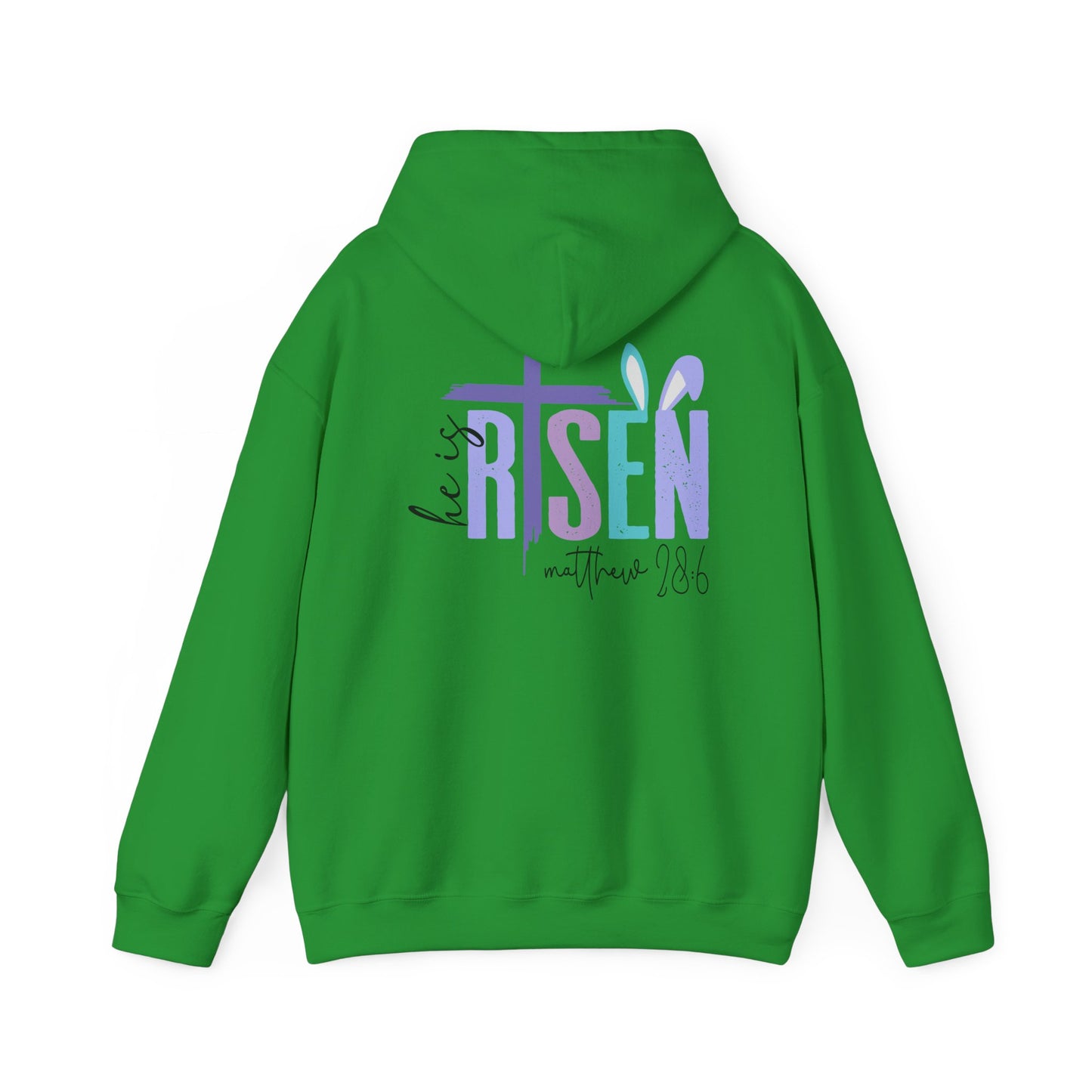 He is Risen Unisex Heavy Blend Hoodie - Faithful Comfort, Biblical Message, Perfect for Easter, Church Events, Spring Celebrations, Cozy