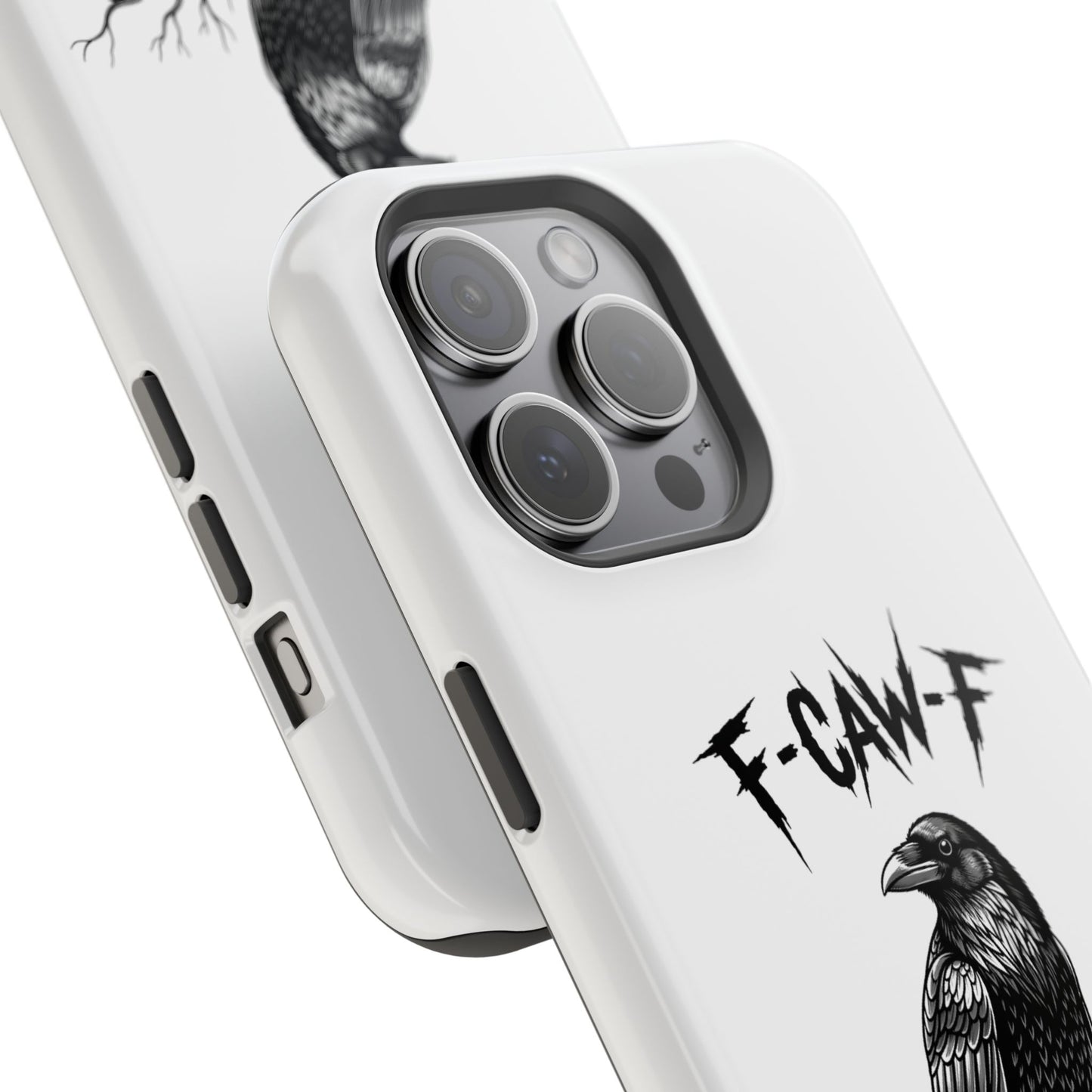 F-Caw-F Raven Phone Case, Autum Vibe Accessory, Perfect for Bird Lovers, Unique Gift for Him/Her, Impact-Resistant Phone Cover