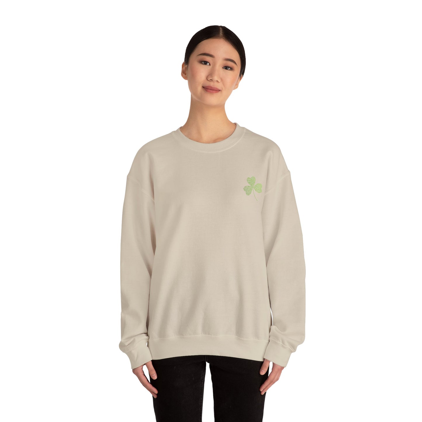 St Patricks Basic CloverUnisex Heavy Blend™ Crewneck Sweatshirt