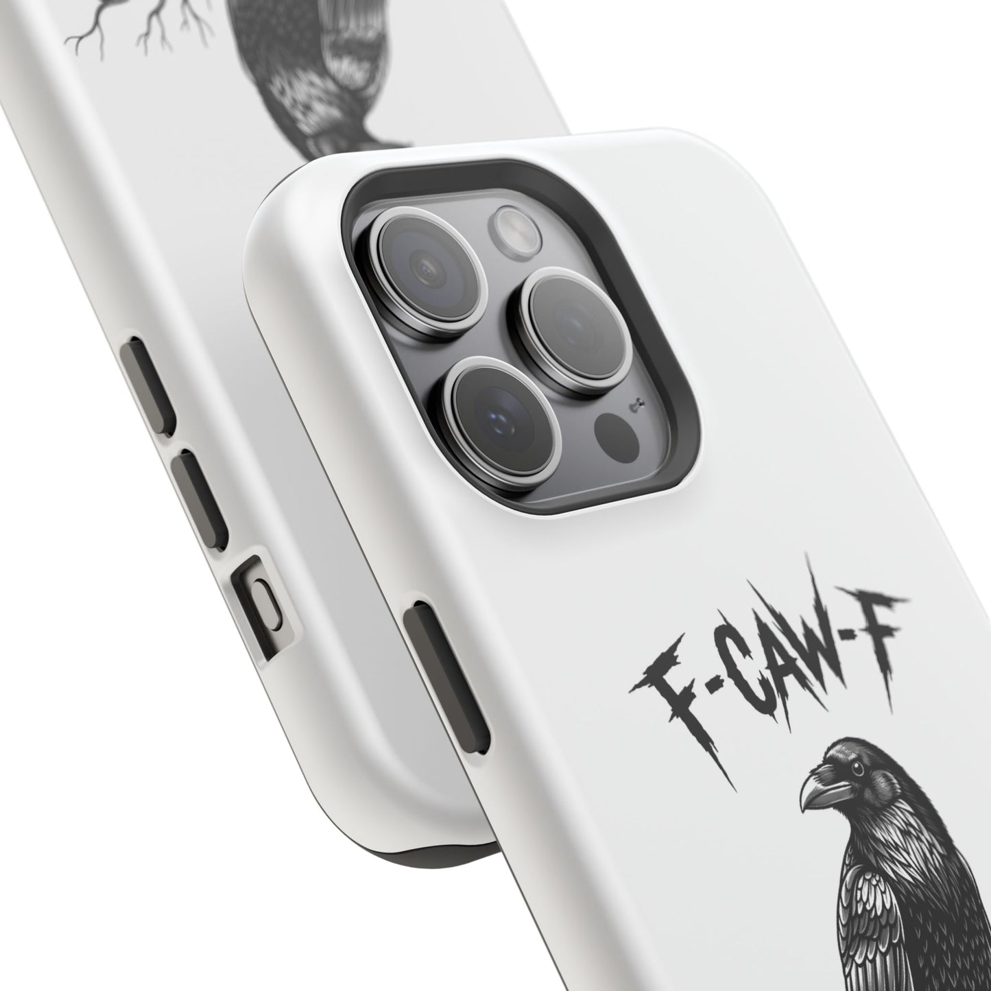 F-Caw-F Raven Phone Case, Autum Vibe Accessory, Perfect for Bird Lovers, Unique Gift for Him/Her, Impact-Resistant Phone Cover