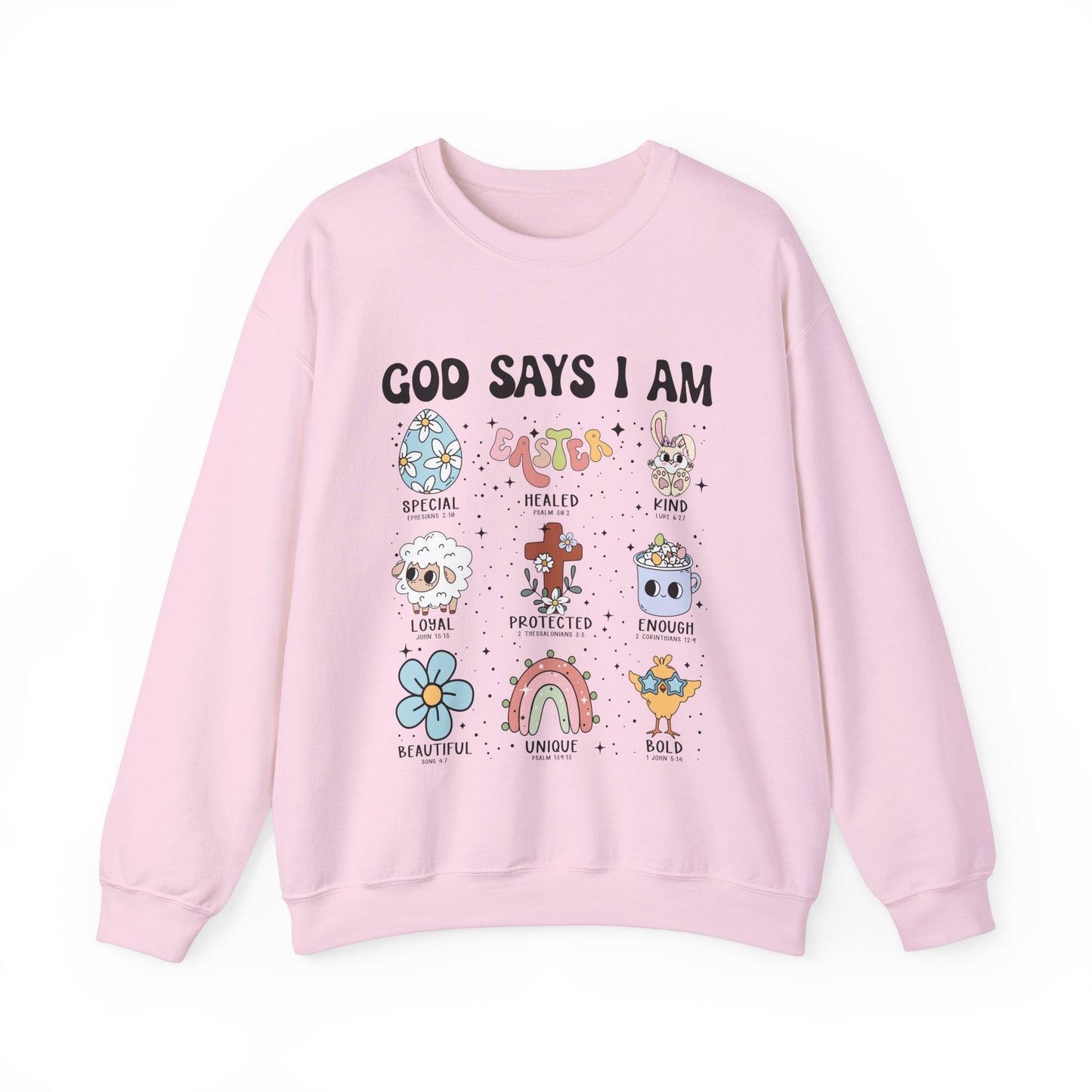 Inspirational God Says I Am Sweatshirt, Easter Gift, Motivational Apparel, Cozy Crewneck, Positive Affirmation Sweatshirt, Unisex Gift
